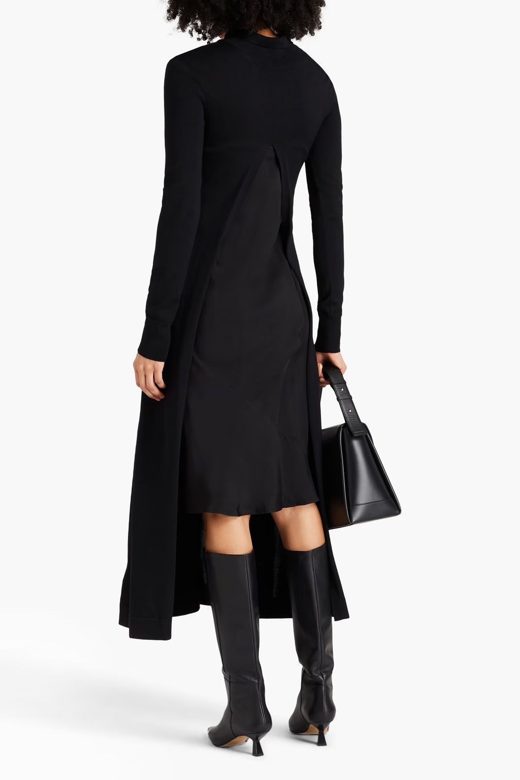 Jil Sander o1y0925 Midi Dress in Black Size XS / US 0-2 / IT 36-38 - 3 Thumbnail