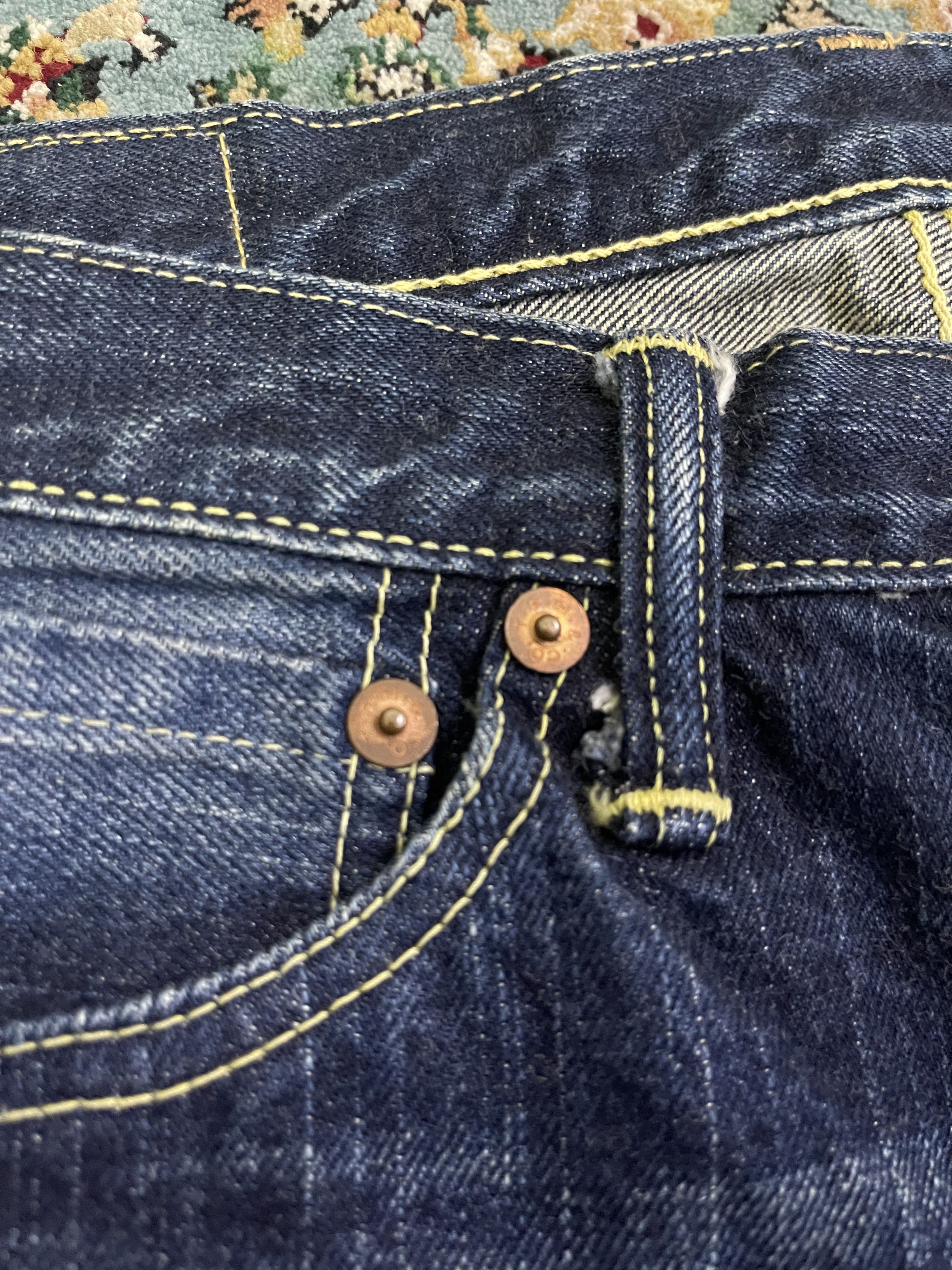 The Flat Head TFH Flared Blue Light Wash Jeans Size US 32 / EU 48 - 8 Thumbnail