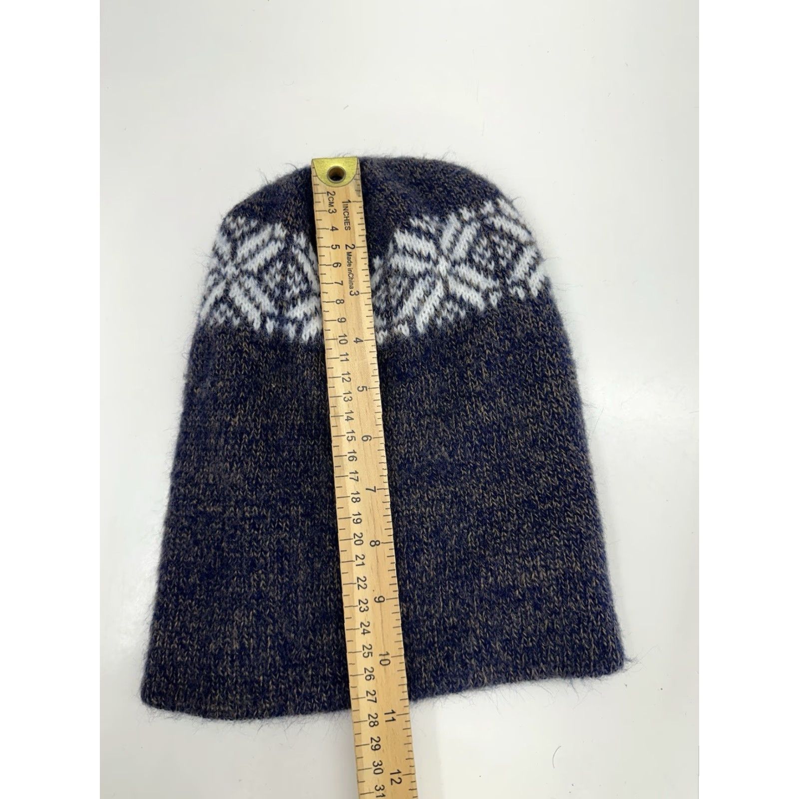 Vintage Unbranded Womens Hat Blue Snowflake Beanie Pull On Knit Hat Beanie Womens Blue Snowflake Knit Casual Outdoor Winter Beanie Womens Hats Size ONE SIZE - 6 Thumbnail