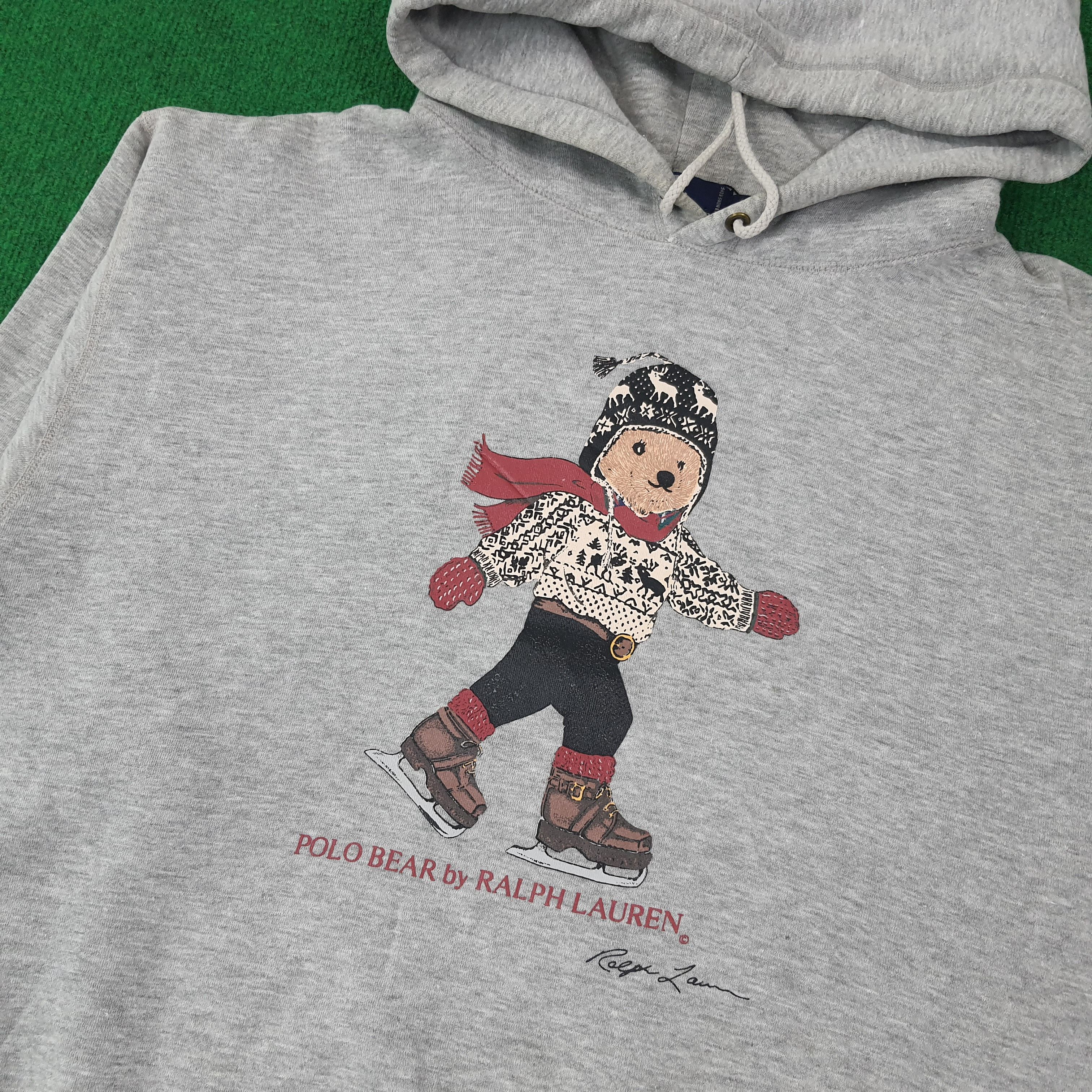 Polo Ralph Lauren Vintage Polo Bear by Ralph Lauren Hoodie C224N17 Size US XL / EU 56 / 4 - 2 Thumbnail