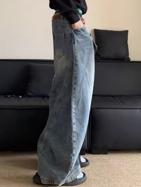 Shein Shein Loose Fit Fashion Wide Leg Straight Jeans Size US 33 - 3 Thumbnail