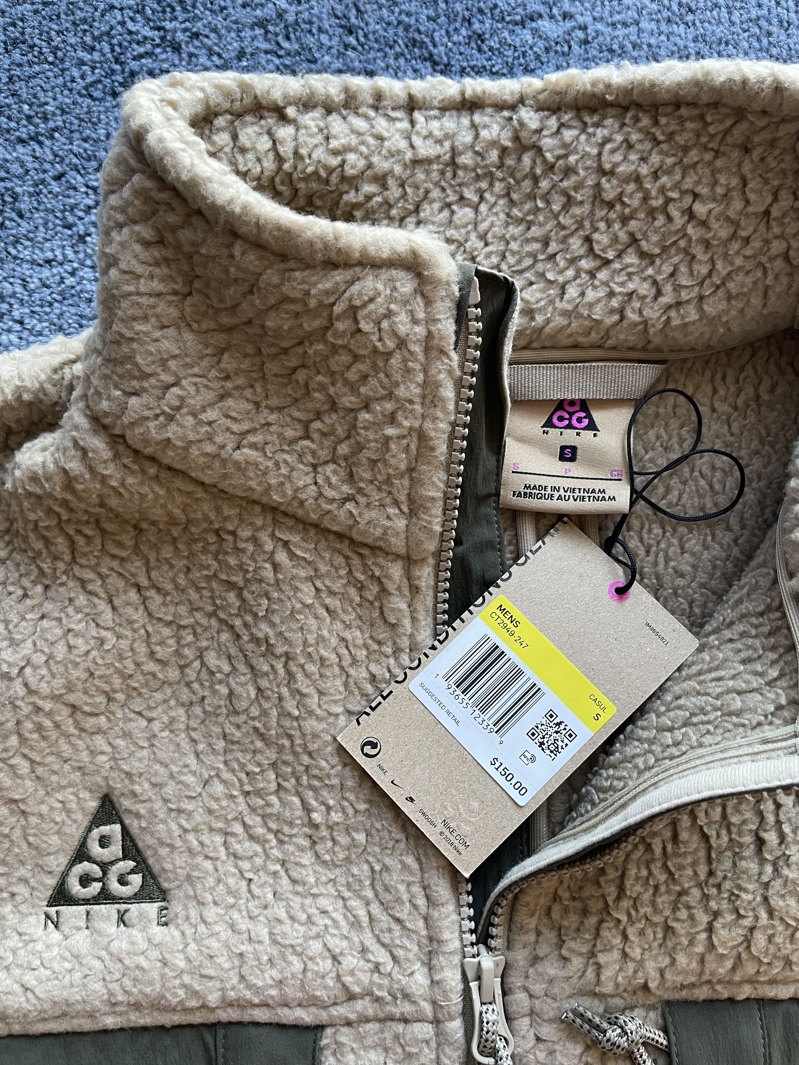 Nike ACG Nike ACG Microfleece Jacket Khaki Cargo Small Medium Size US S / EU 44-46 / 1 - 4 Thumbnail