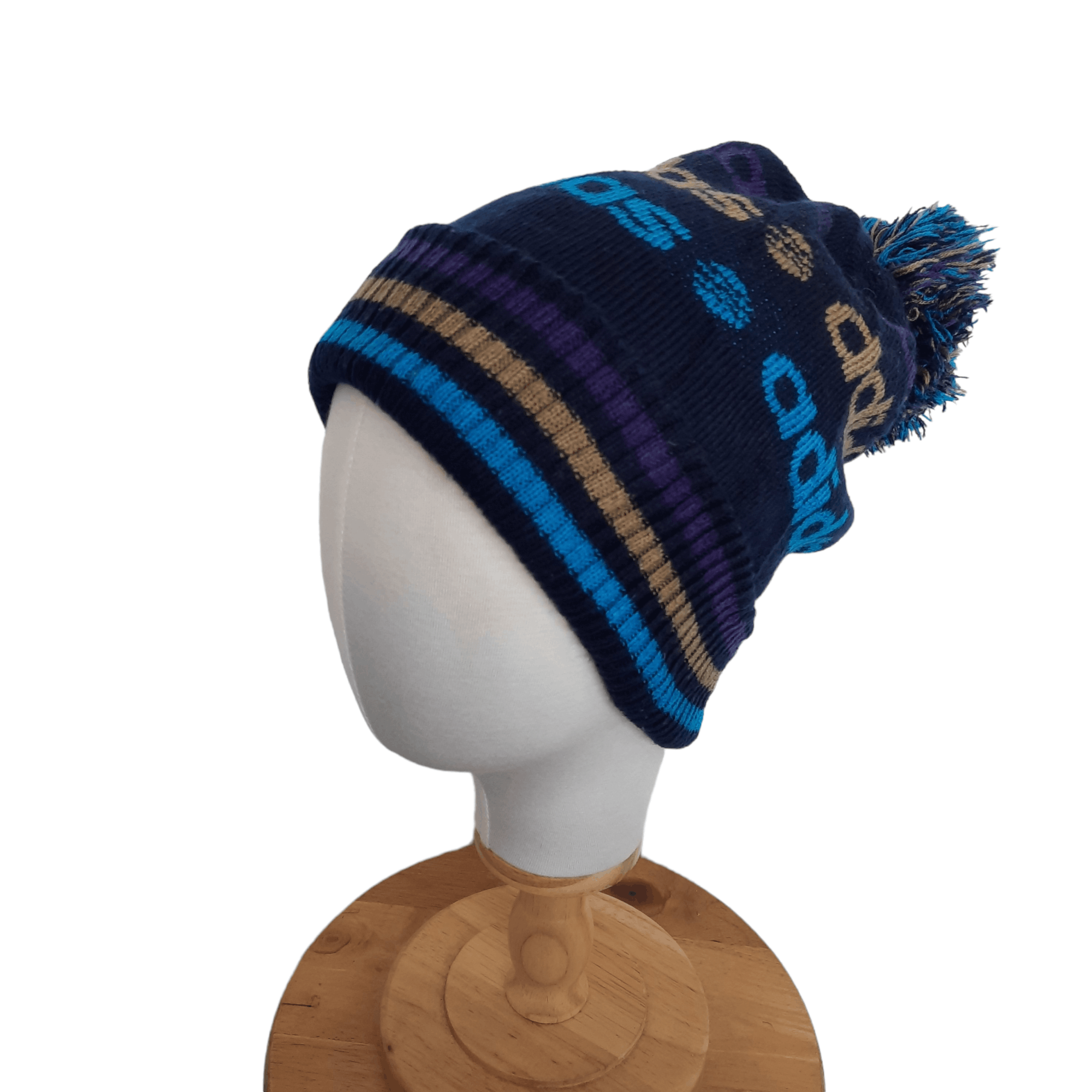 image of Adidas Neo Lebel Spellout 3 Stripes Beanie Hat, Men's