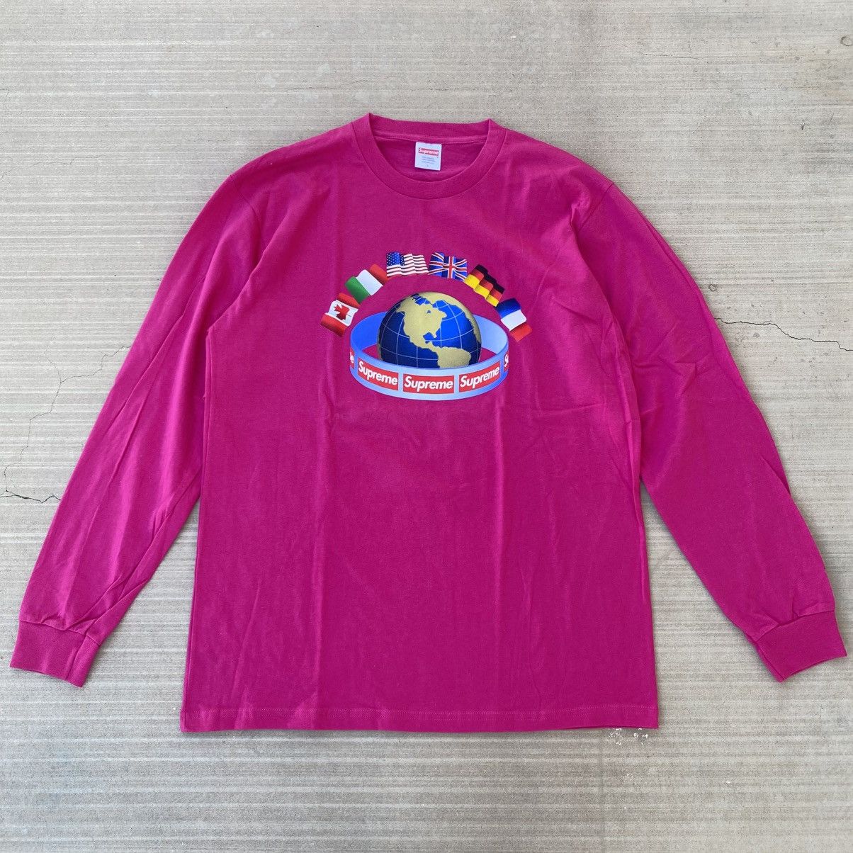 Supreme Supreme Worldwide T-Shirt Longsleeve Pink 2015 Vintge Size US L / EU 52-54 / 3 - 7 Thumbnail
