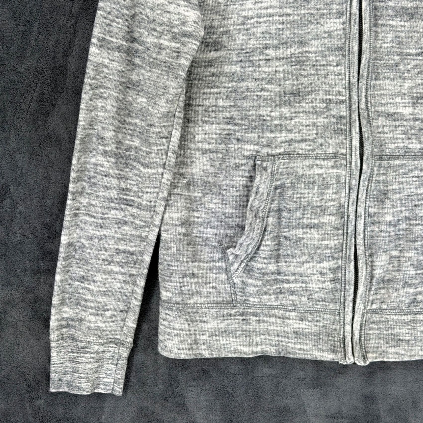 Abercrombie & Fitch Abercrombie & Fitch Mens M Muscle Fit Full Zip Hoodie Grey Marled Moose Logo Size US M / EU 48-50 / 2 - 3 Thumbnail