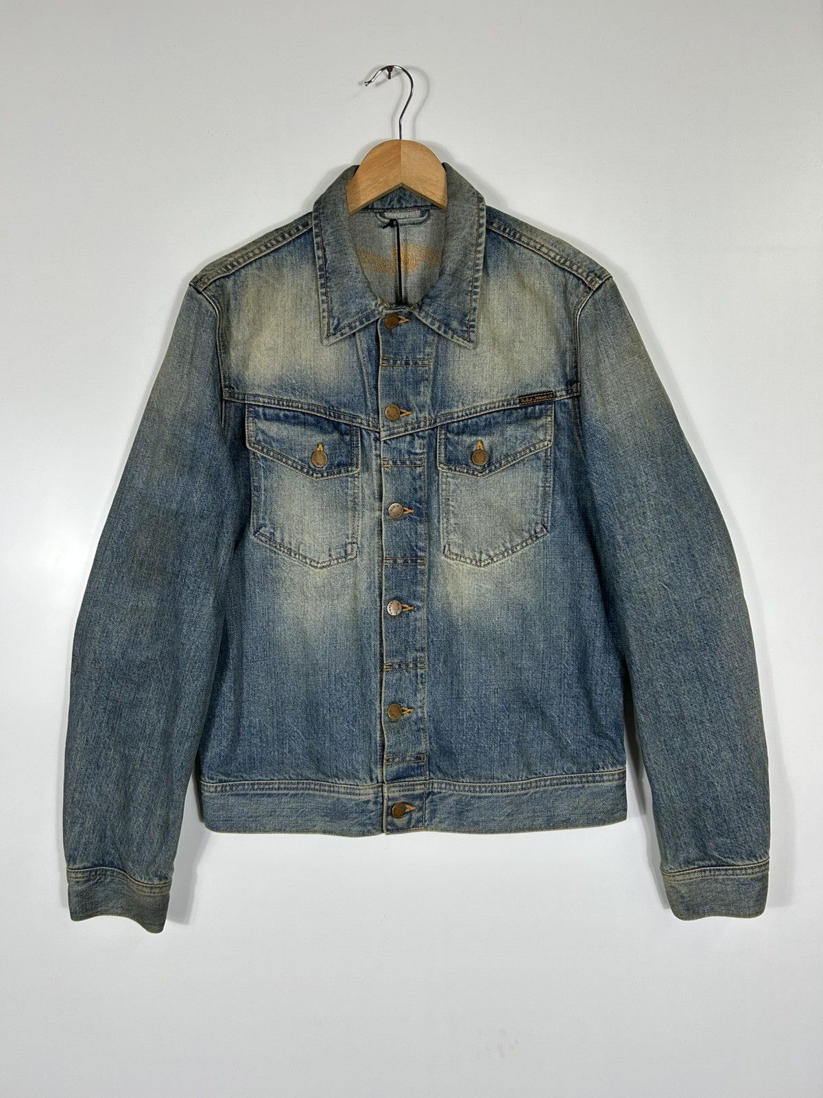 Nudie Jeans Nudie Jeans Organic Denim Jacket Men’s Blue Trucker Jacket Size US M / EU 48-50 / 2 - 1 Thumbnail