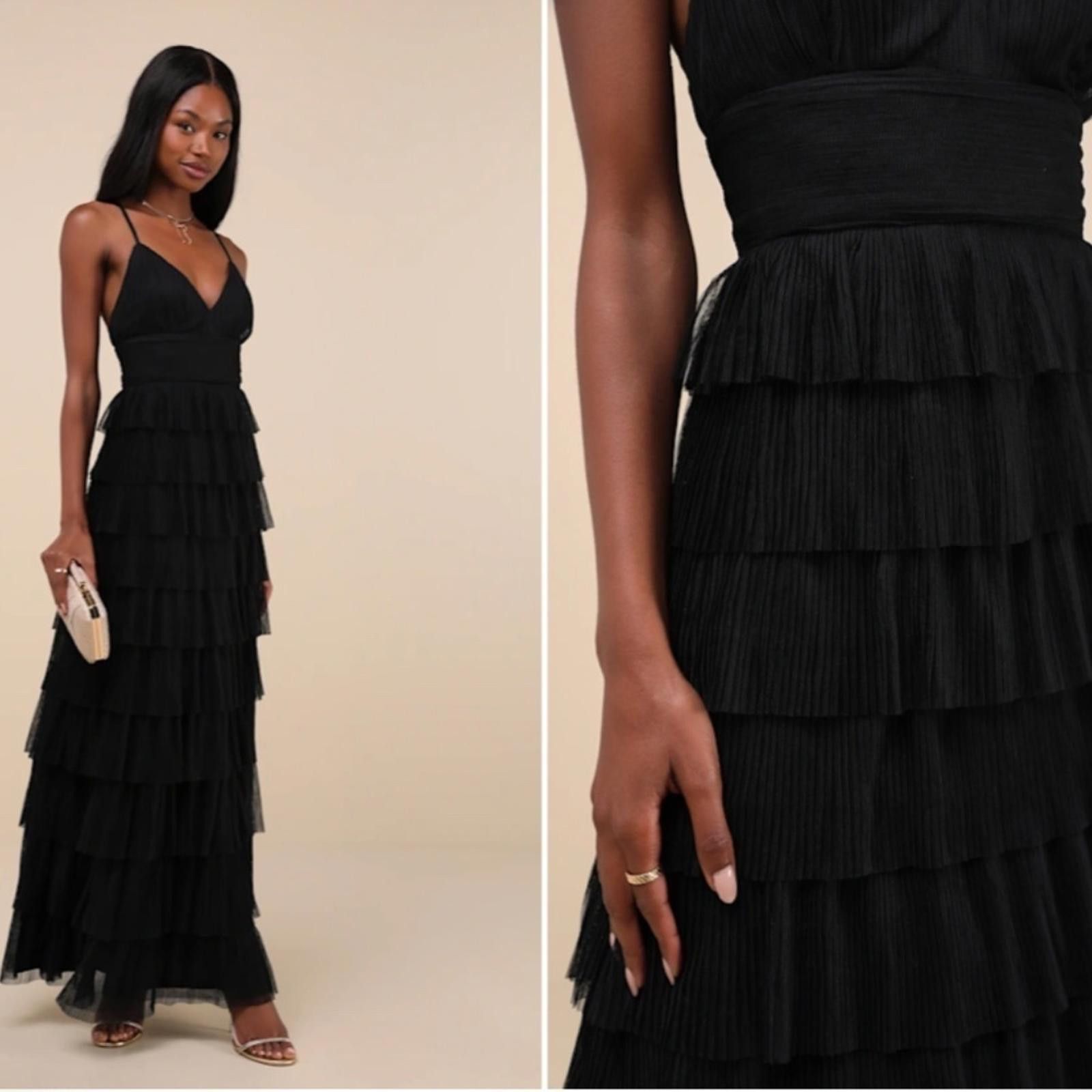Lulus LULU's Prom Wedding Flowy Romantic Tiered Ruffle Maxi Size S / US 4 / IT 40 - 3 Thumbnail