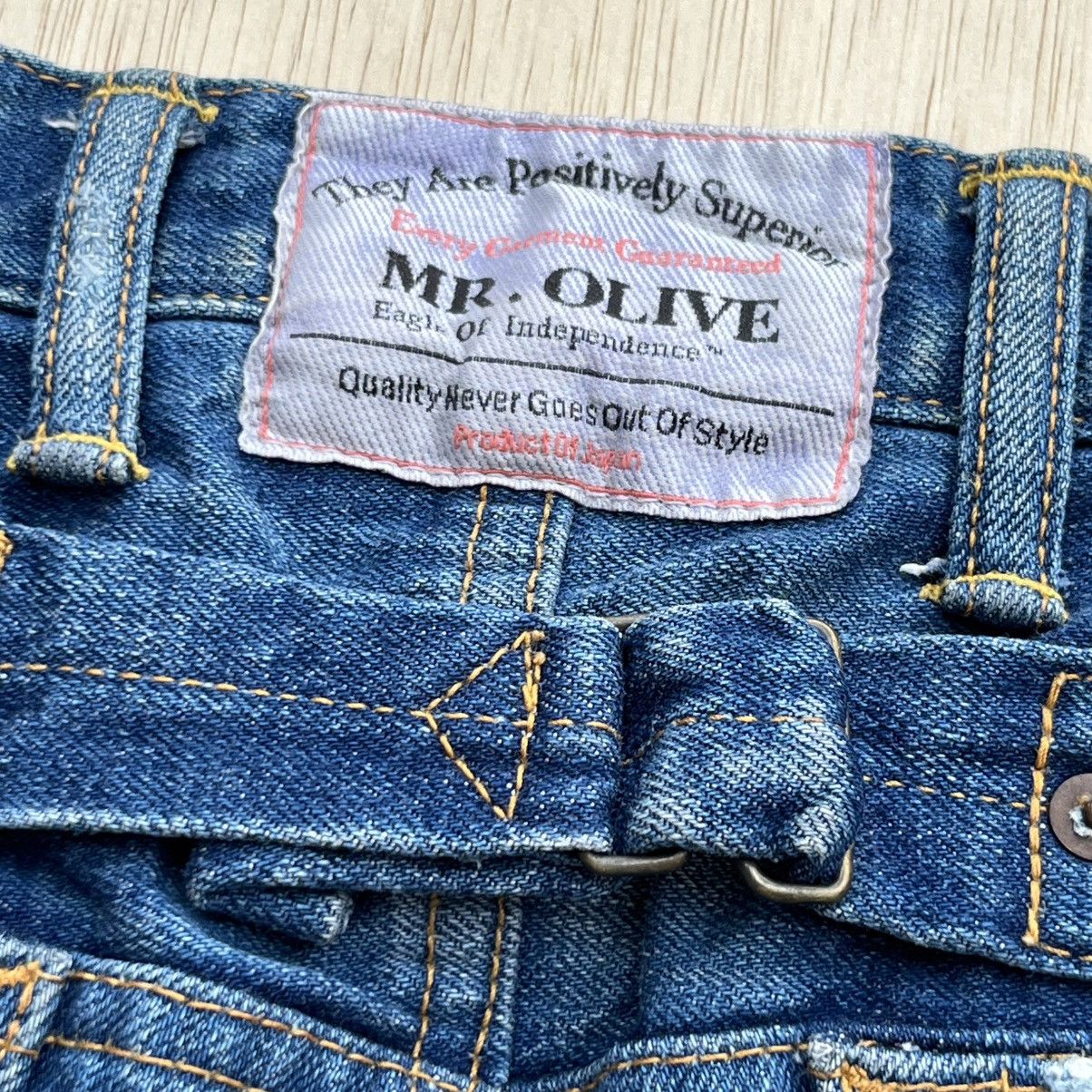 Mr. Olive Mr. OLIVE SELVEDGE DENIM PATCHWORK DISTRESSED JAPANESE BRAND Size US 29 - 6 Thumbnail