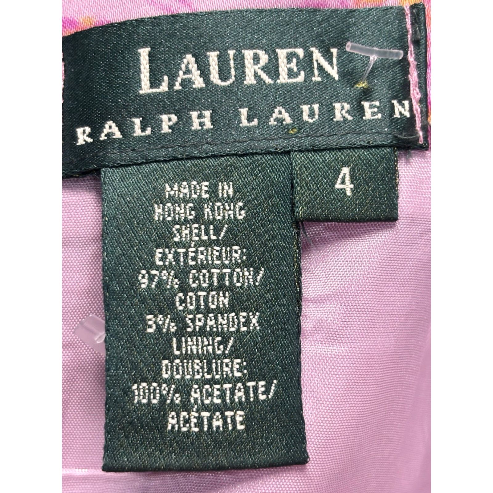 Ralph Lauren VINTAGE Lauren Ralph Lauren Dress Paisley Sheath Pink Orange Sz 4 Sleeveless Square Neck Cocktail/Casual Women Size S / US 4 / IT 40 - 5 Thumbnail