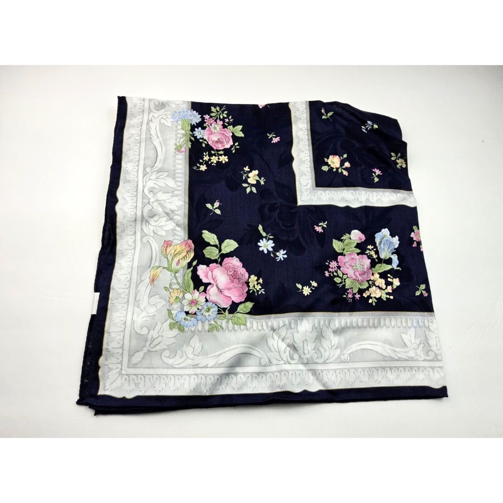 Vintage Royal Doulton Scarf Womens Roses Floral Square Neckerchief Bandana Size ONE SIZE - 6 Thumbnail