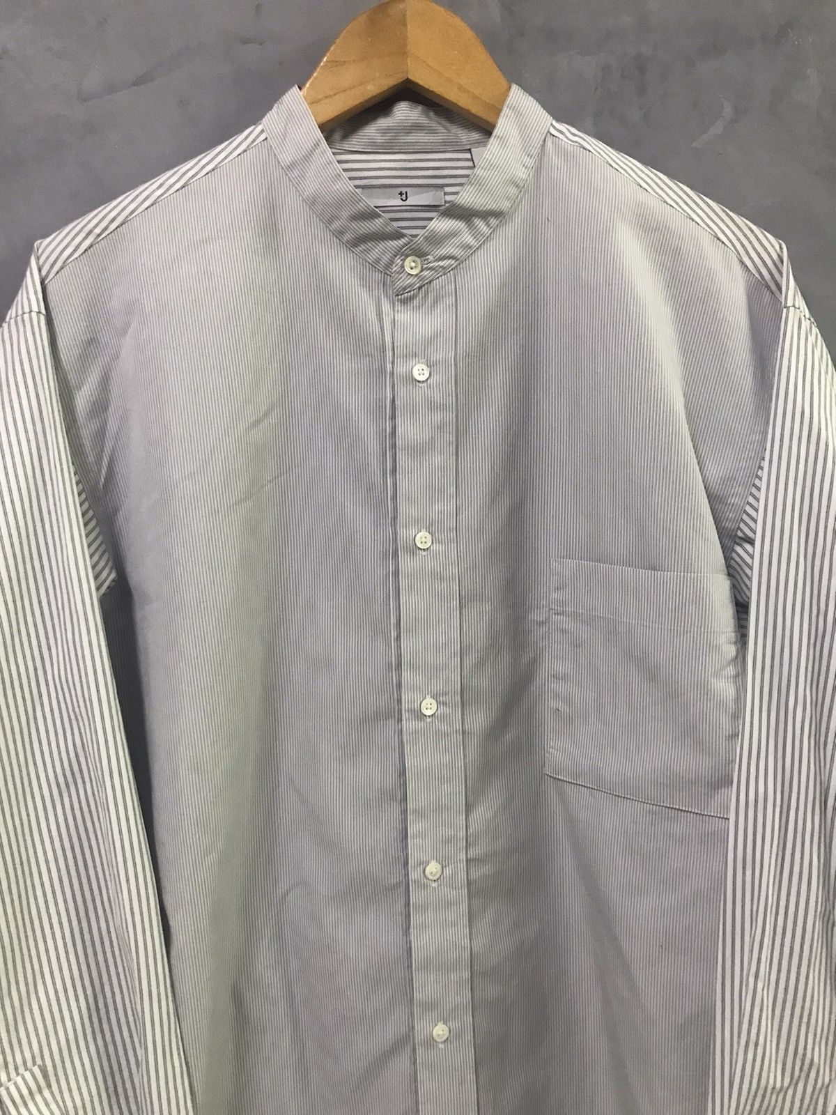 Jil Sander × Uniqlo JILL SANDER X UNIQLO - Mandarin Collar Two Tones Wide Shirts Size US L / EU 52-54 / 3 - 3 Thumbnail