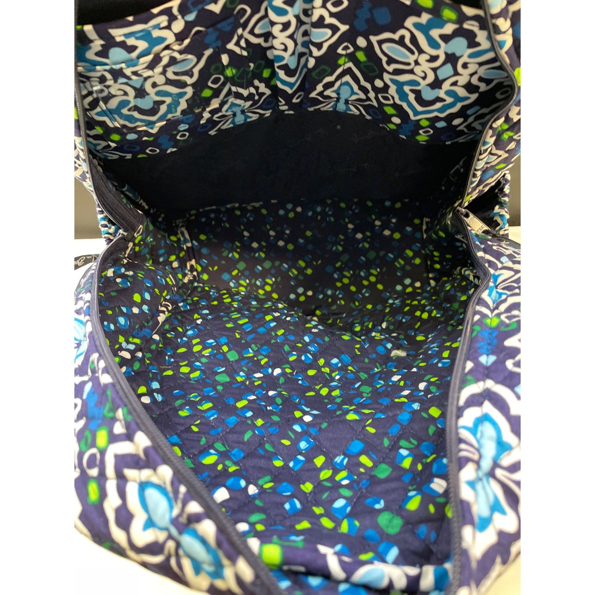Vera Bradley Vera Bradley Ink Blue Women's Floral Campus Backpack SKU 609 Size ONE SIZE - 9 Thumbnail