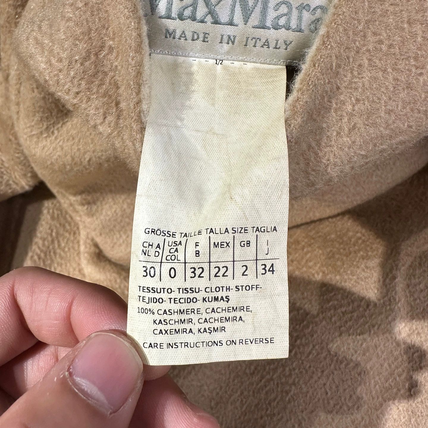 Maxmara Lilia 2-sided Cashmere Tie-waist Coat 32