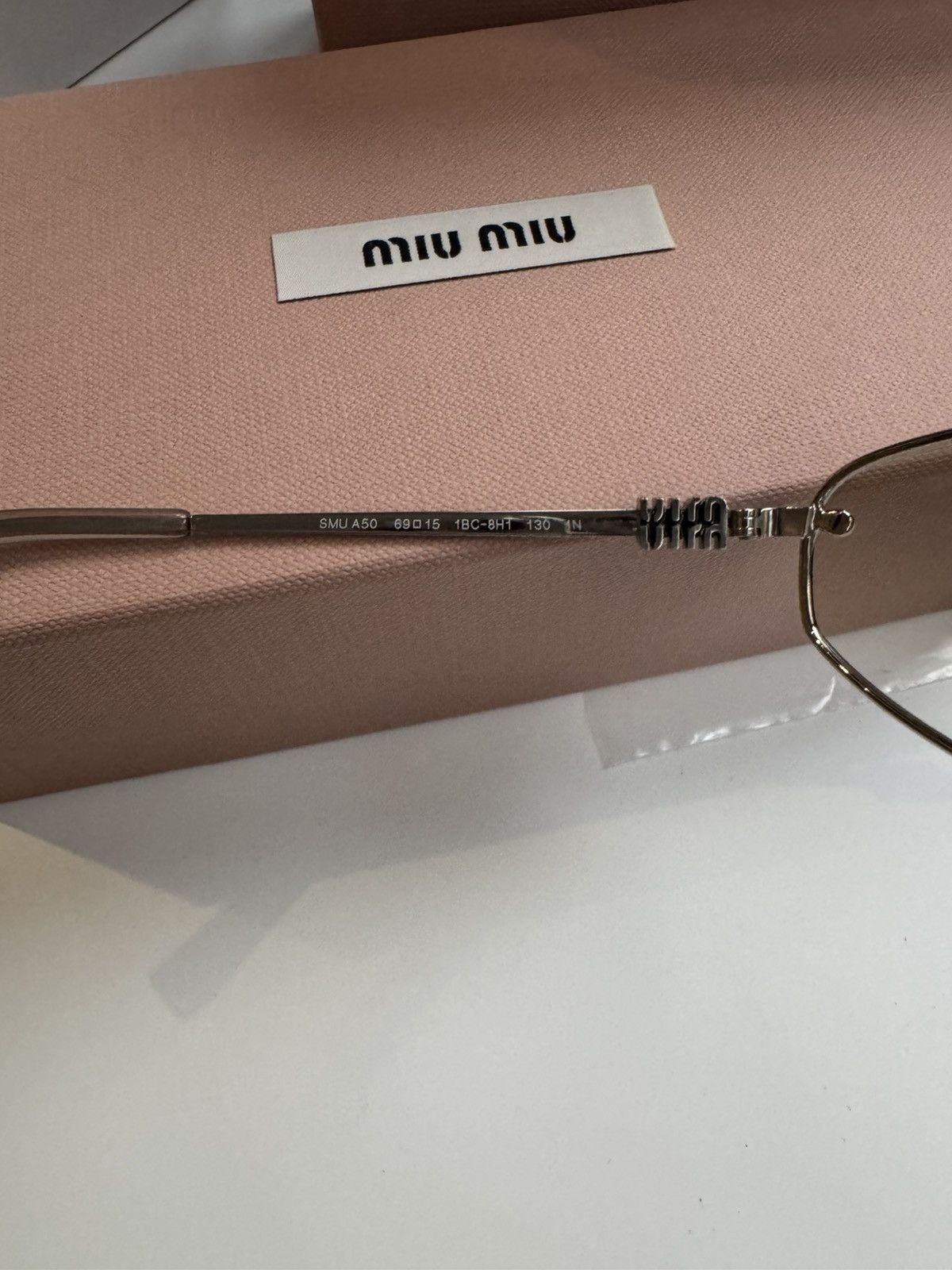 Miu Miu × Vintage NEW Miu Miu sunglasses Miu Miu MU A50S 1BC-70J Size ONE SIZE - 10 Thumbnail