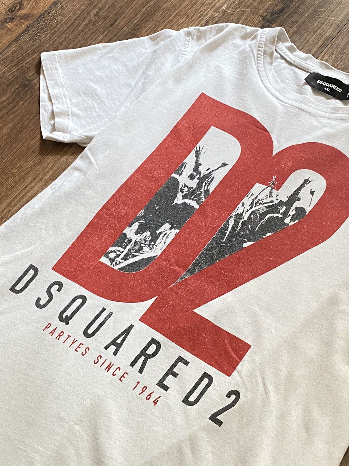Dsquared2 Dsquared2 White T-Shirt Size US XXL / EU 58 / 5 - 1 Thumbnail