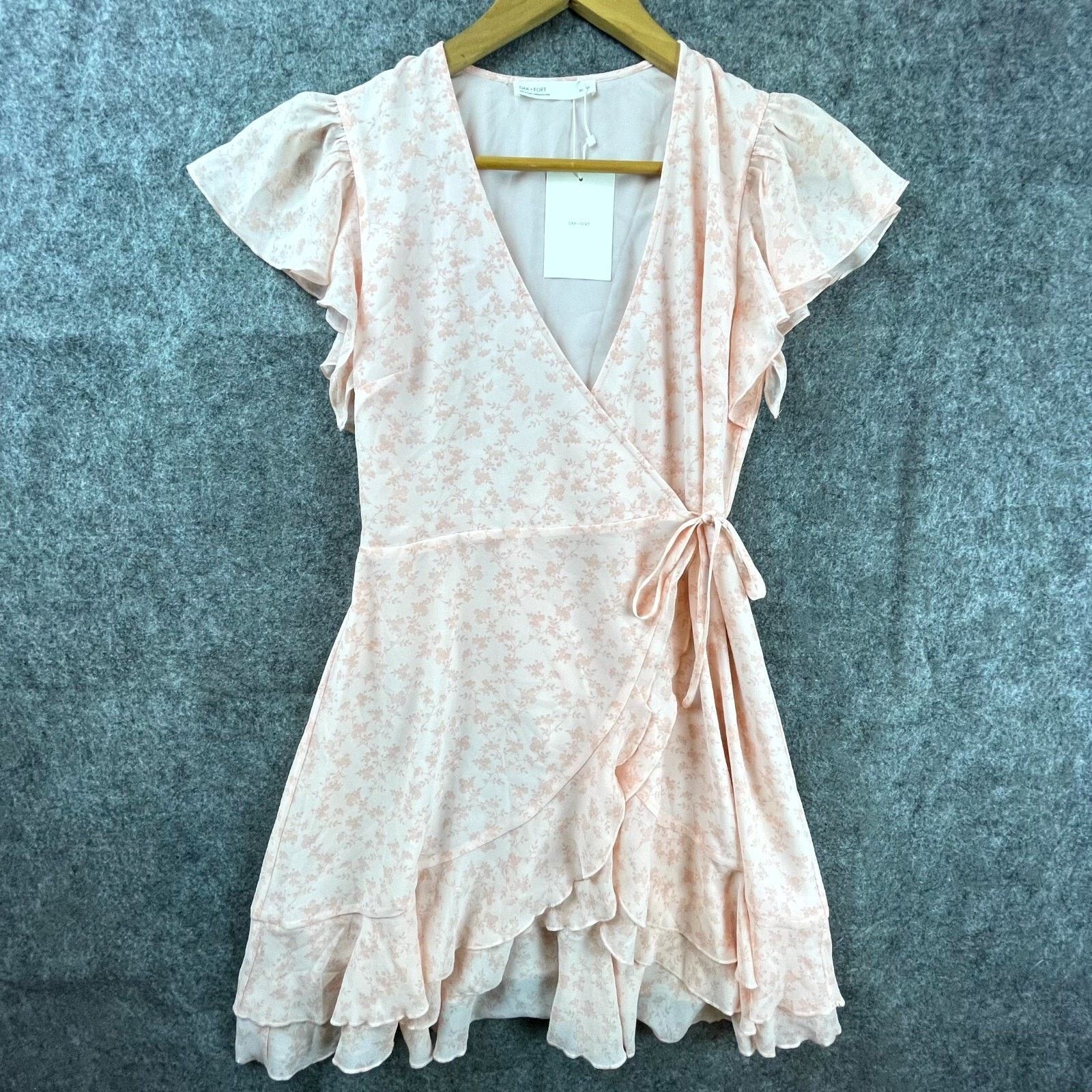 Oak + Fort Oak + Fort Dress Rose Floral Ruffle Frilly Romantic Feminine Size XS / US 0-2 / IT 36-38 - 1 Thumbnail