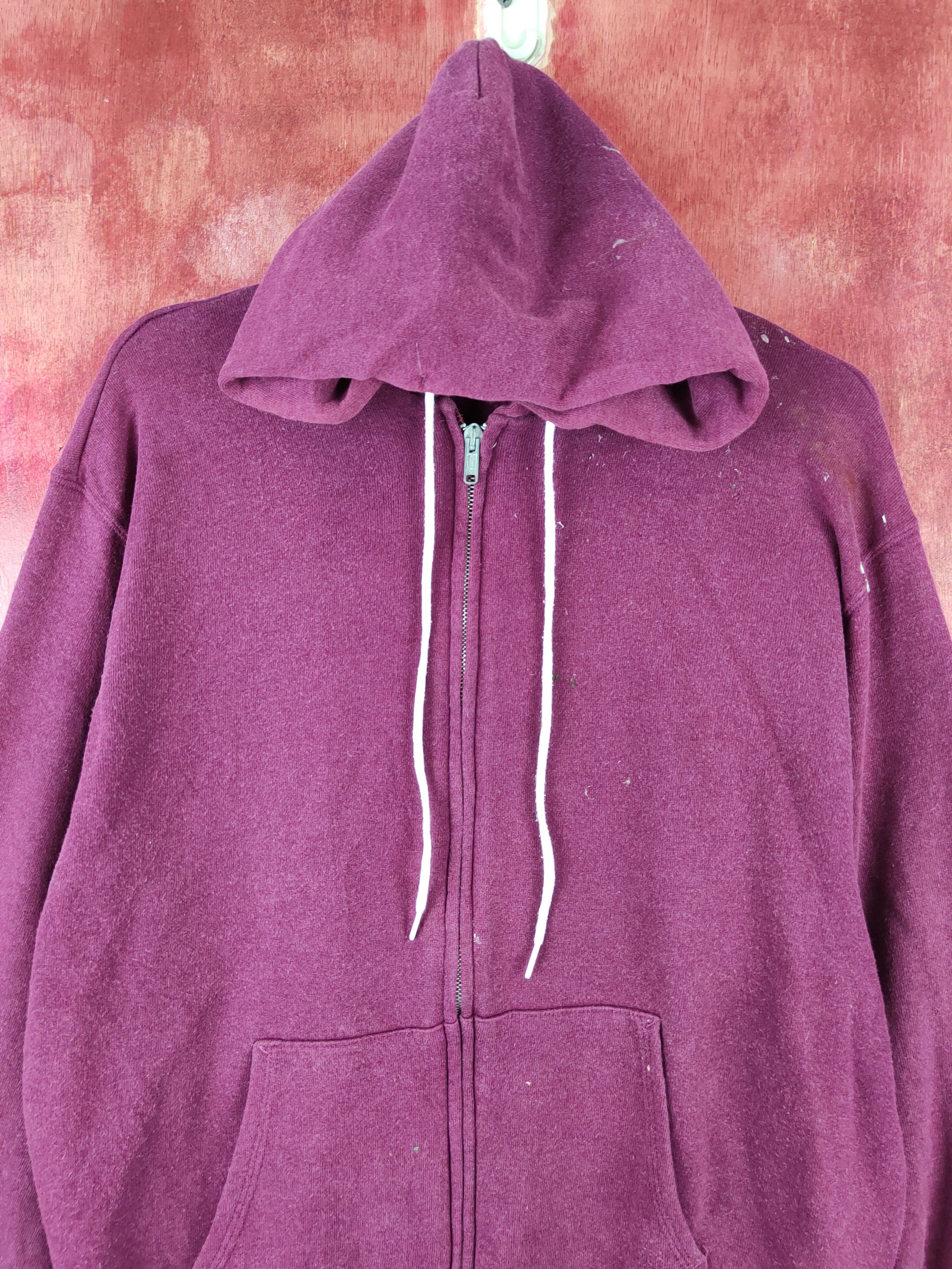 Hanes Hanes made in usa vintage Dark Purple Hoodie Sweaters #S2399 Size US L / EU 52-54 / 3 - 2 Thumbnail