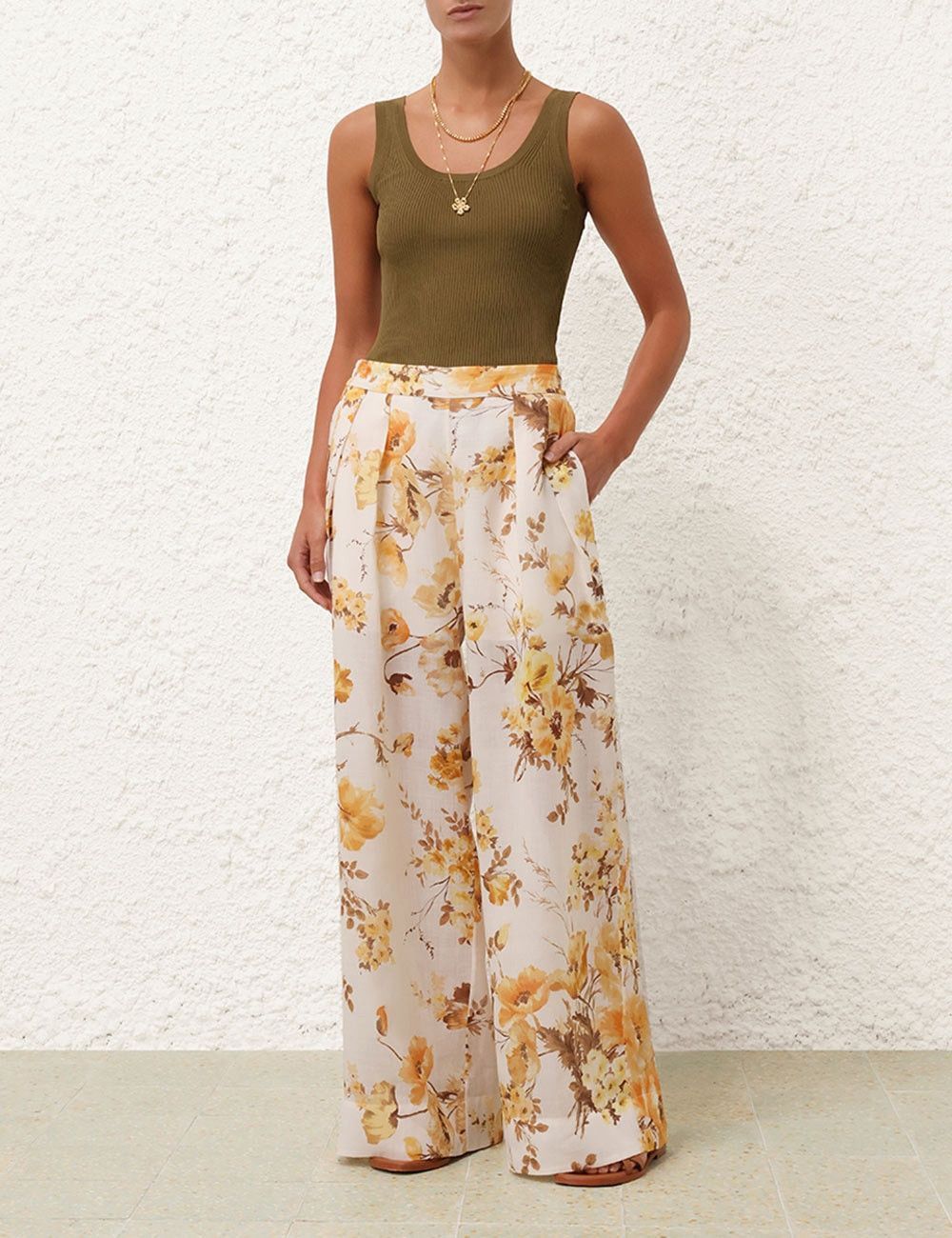 Zimmermann oc11z0525 Ottie Wide Leg Pant in Multicolor Size 25" / US 0 / IT 36 - 2 Thumbnail