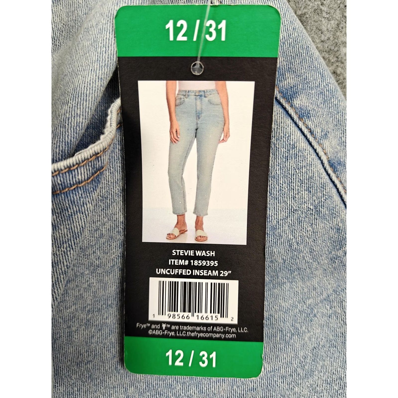 Frye Frye Jeans Womens 12 Light Wash High Rise Straight Stevie Denim Pants New Size 34" / US 12 / IT 48 - 5 Thumbnail