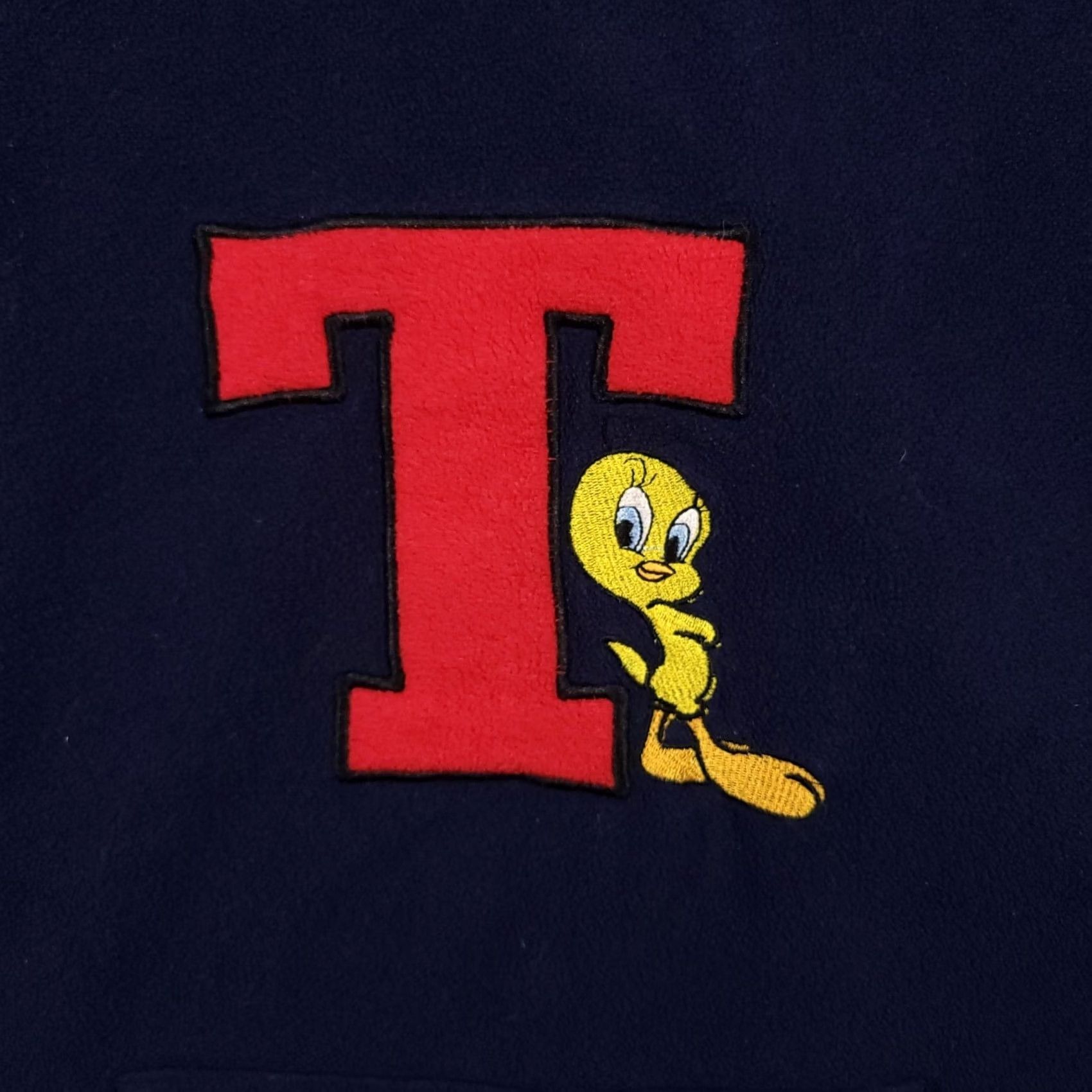 Vintage VINTAGE Looney Tunes Hoodie Women's 2XL Tweety Bird Sweatshirt Navy Pocket Sweatshirt Size XXL / US 16-18 / IT 52-54 - 4 Thumbnail