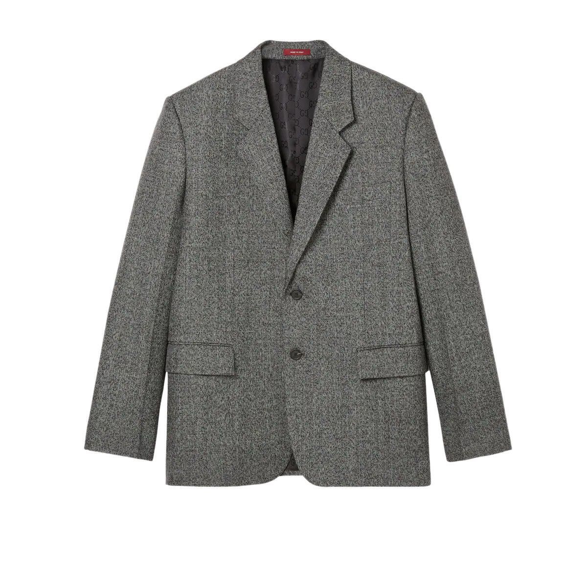 Gucci GUCCI $3650 Gray/Black Wool Jacket New & Authentic (Men's si Size US L / EU 52-54 / 3 - 1 Preview