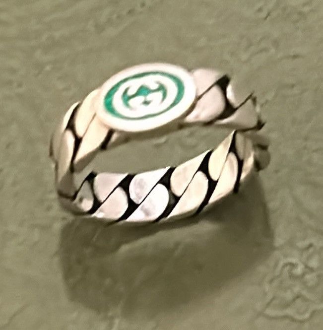 Gucci Gucci Sterling Silver Interlocking Curb Chain Ring Size ONE SIZE - 7 Thumbnail