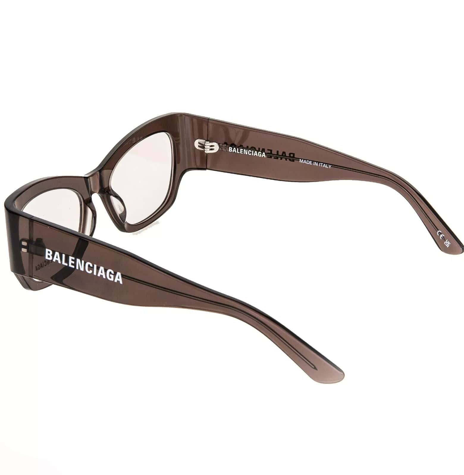 Balenciaga BALENCIAGA 0333 Brown Bold Logo Eyeglasses 52mm GG0333O 005 Size ONE SIZE - 4 Thumbnail