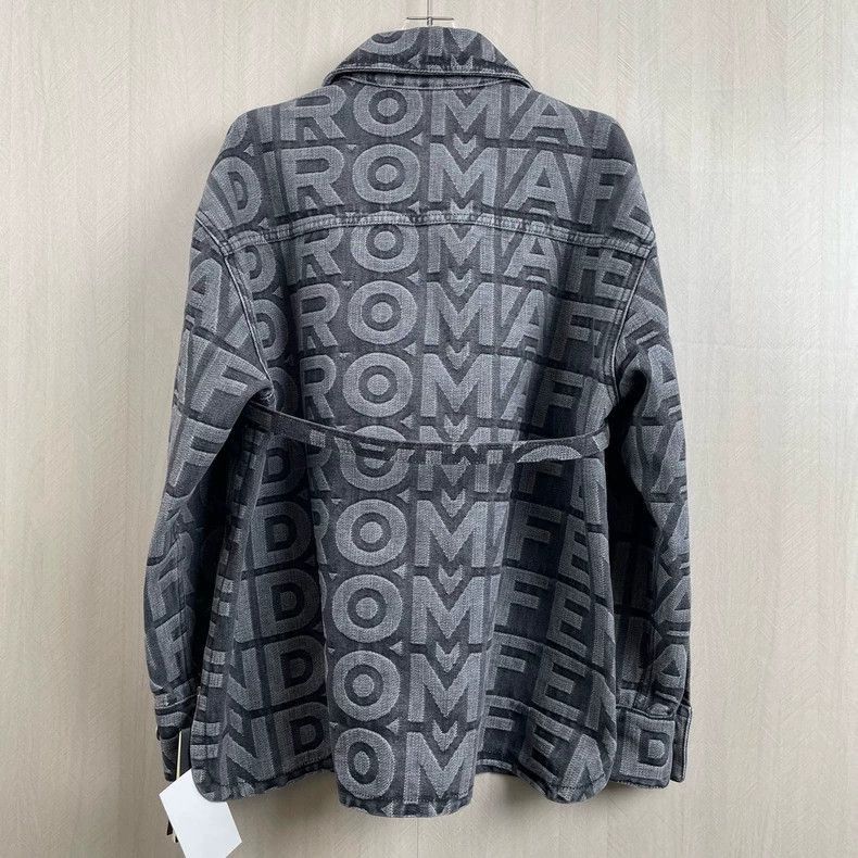 Fendi Fendi Denim Jacket with Logo Belt Size US M / EU 48-50 / 2 - 3 Thumbnail