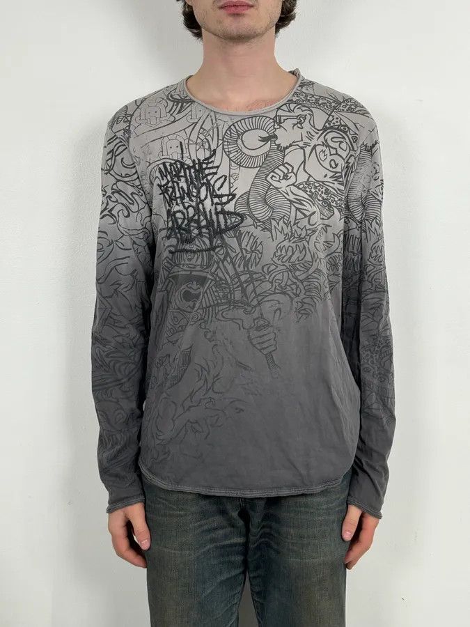 Marithe + Francois Girbaud 2000s Marithé + François Girbaud Faded Grey Tagged Longsleeves Size US M / EU 48-50 / 2 - 2 Thumbnail