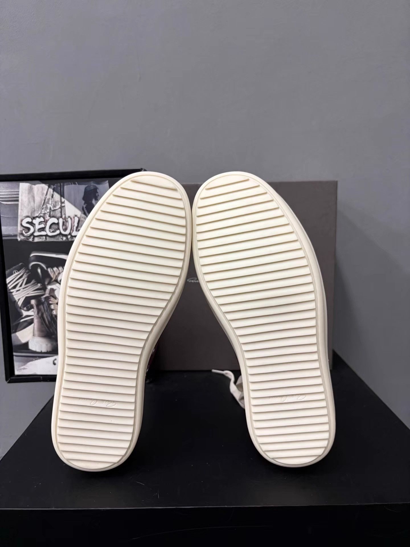 Rick Owens Rick Owens 24FW Red Leather Ramones Low-Tops K34 Size US 7 / IT 37 - 8 Thumbnail