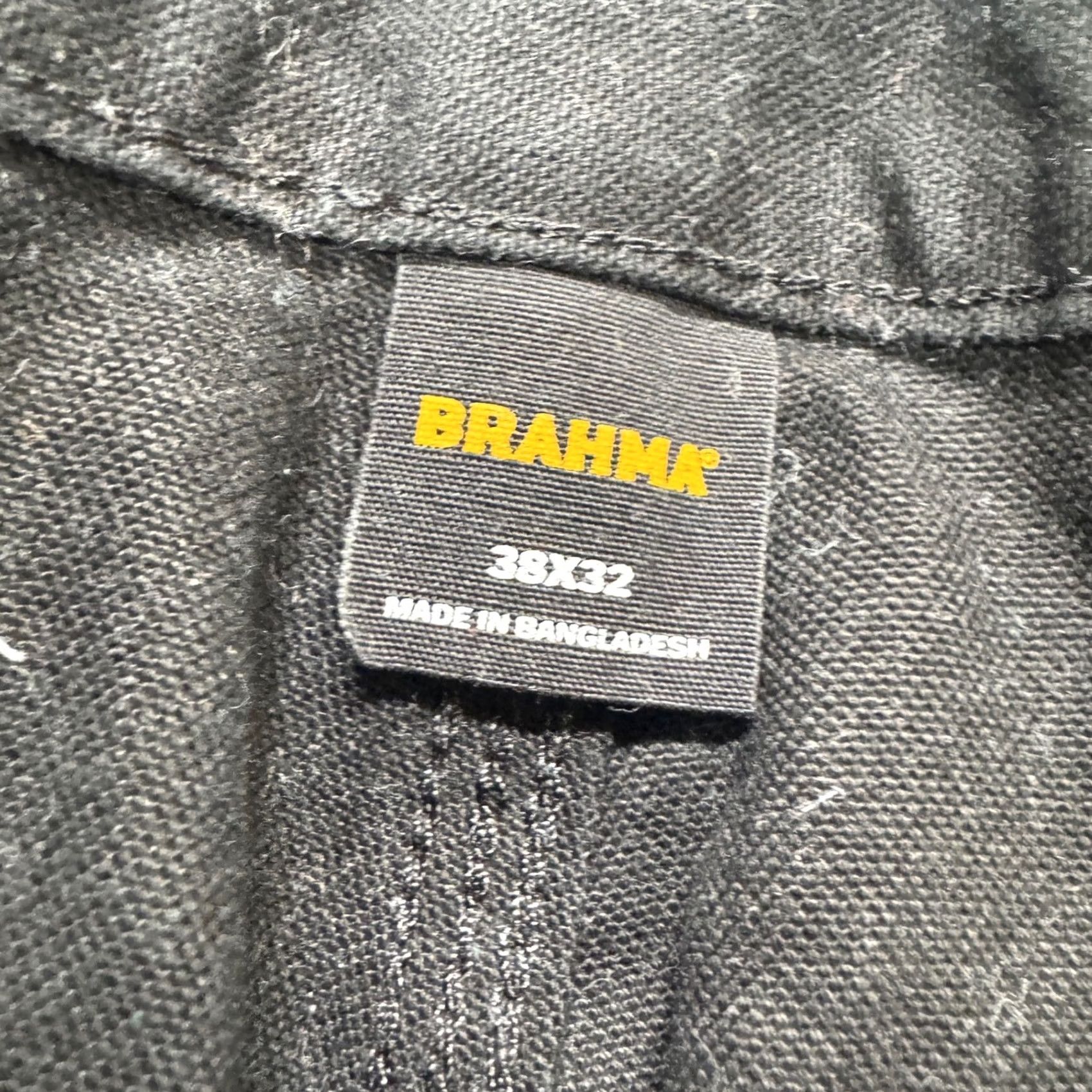 Vintage Brahma Pants Men's Carpenter 38x32 Black Cotton Workwear Wide Leg Mens 38 Regular Size US 38 / EU 54 - 3 Thumbnail