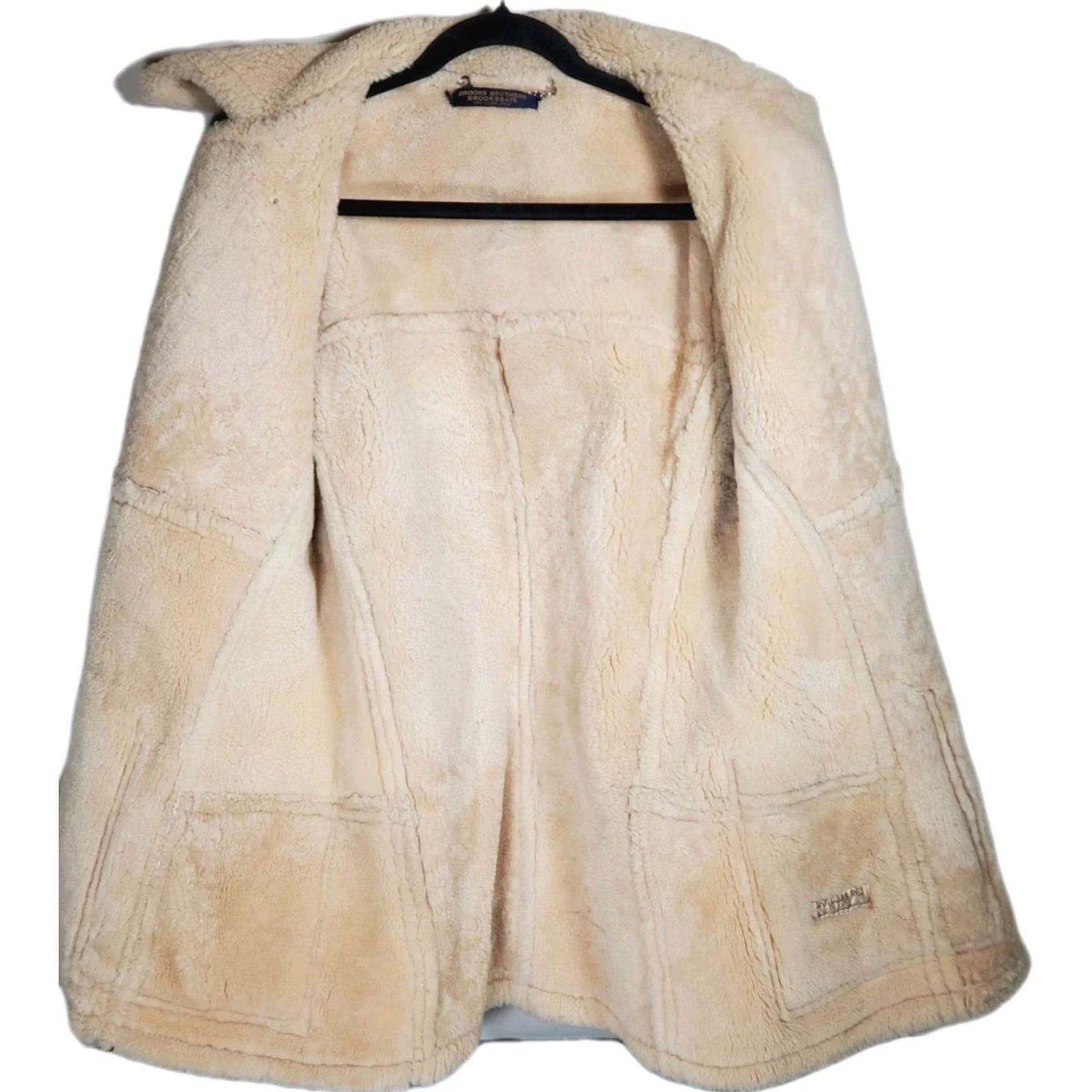 Brooks Brothers VINTAGE Brooks Brothers Brooksgate Tan Leather Shearling Panneled Coat Men's L Size US L / EU 52-54 / 3 - 4 Thumbnail