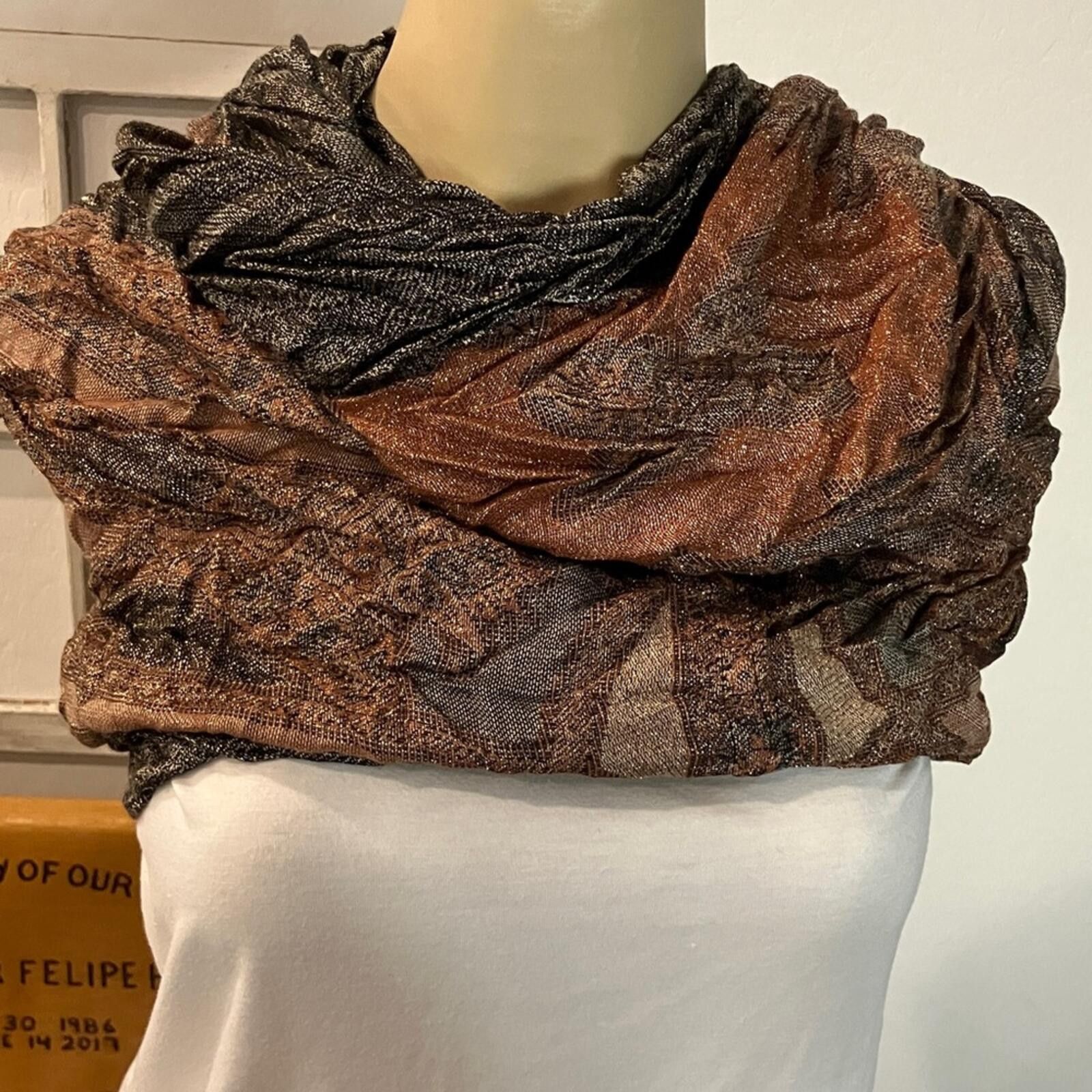 Other NIB Elegant Brown and Black Women's Scarf Size ONE SIZE - 1 Thumbnail