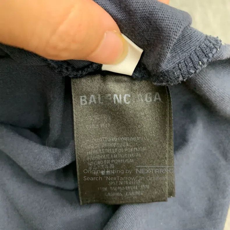 Balenciaga Balenciaga Navy Blue Cola Short Sleeve Size US XL / EU 56 / 4 - 7 Thumbnail