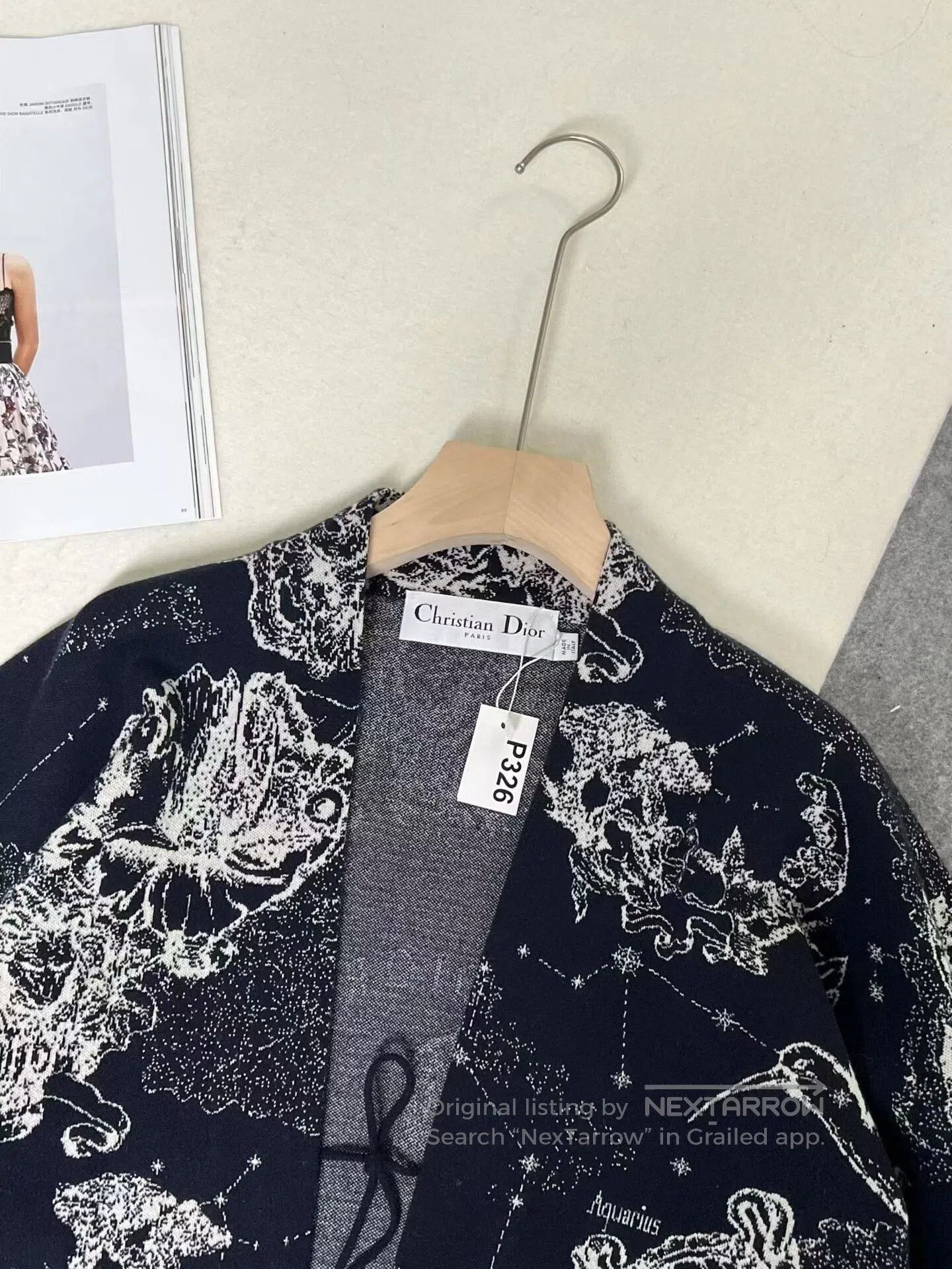 Dior Christian Dior Printed Cashmere Coat. Size S / US 4 / IT 40 - 3 Thumbnail