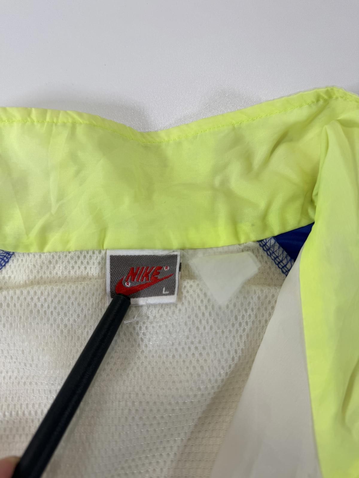 Unknown London Vintage Nike White and Blue Windbreaker Jacket Size US L / EU 52-54 / 3 - 4 Thumbnail