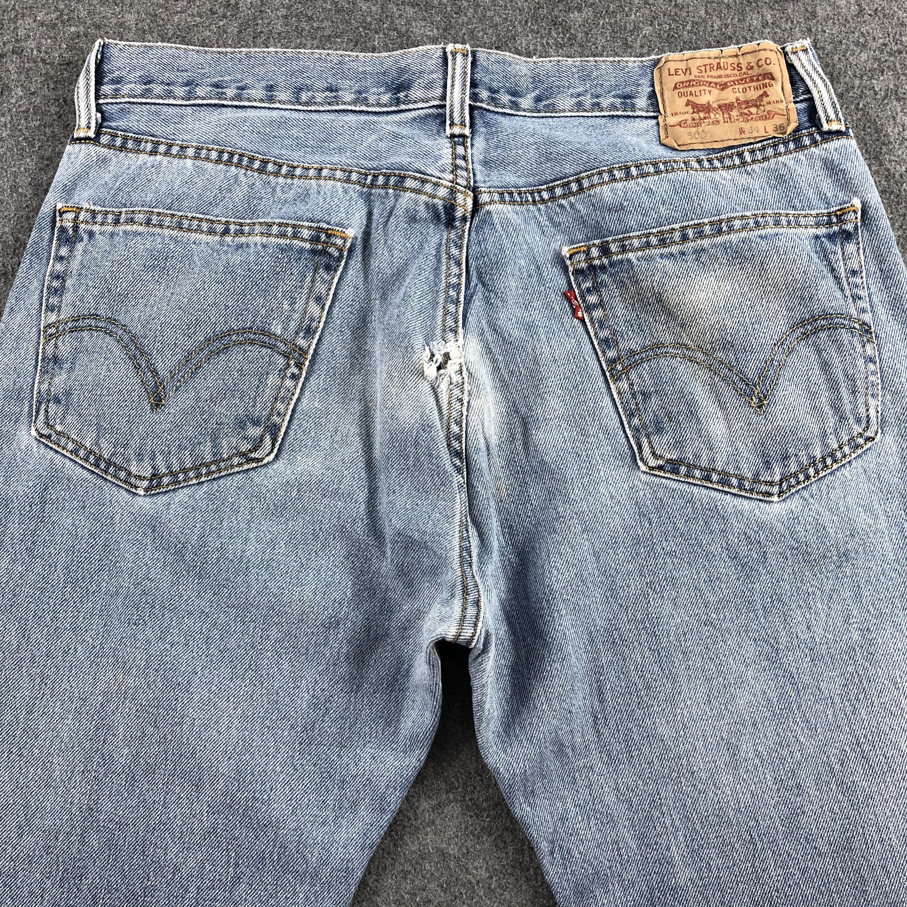 Levi's Vintage Blue Wash Levis 505 Jeans-J1624 Size US 35 - 4 Thumbnail