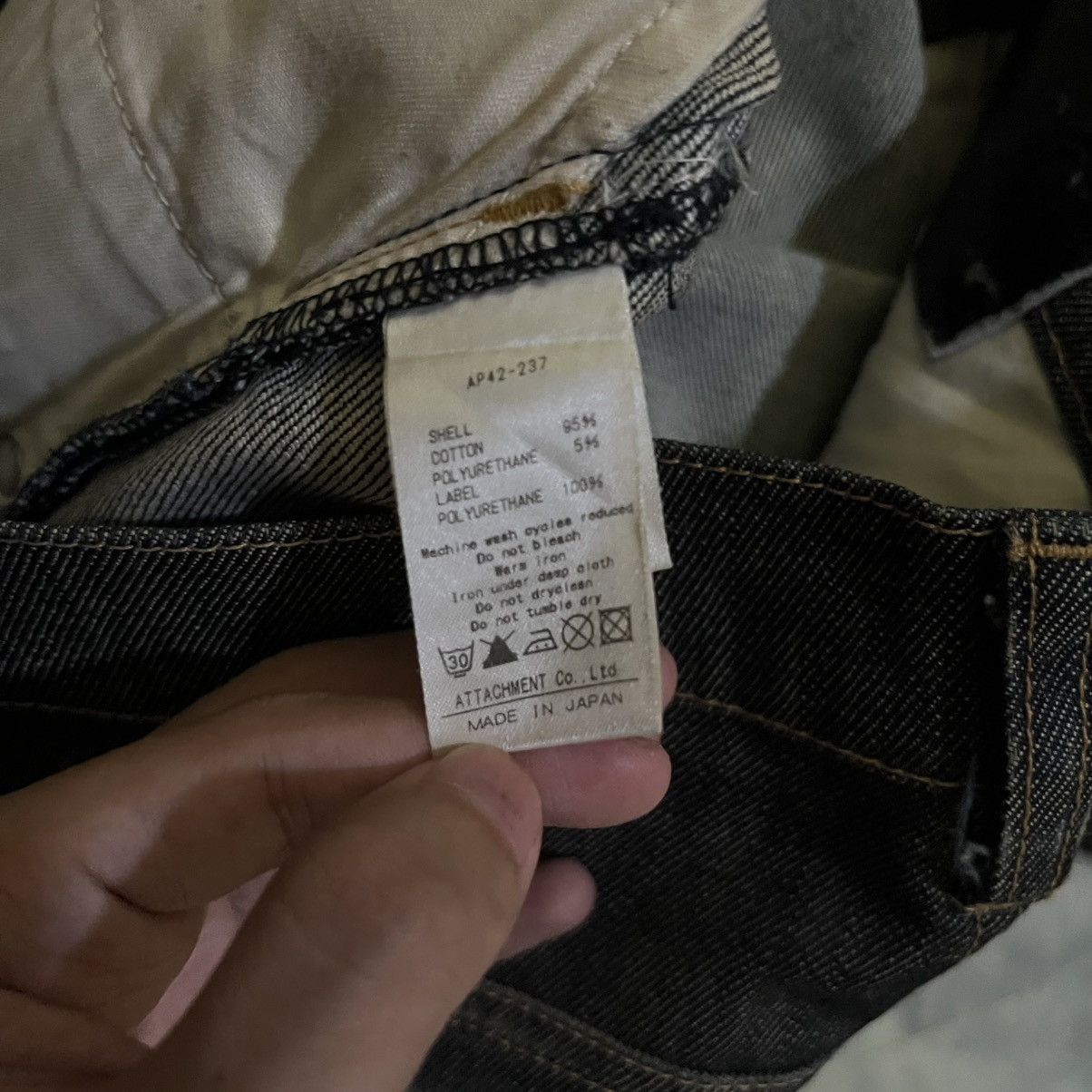 Kazuyuki Kumagai Attachment a/w 2014 murashi stretch denim super slim Size US 30 / EU 46 - 5 Thumbnail