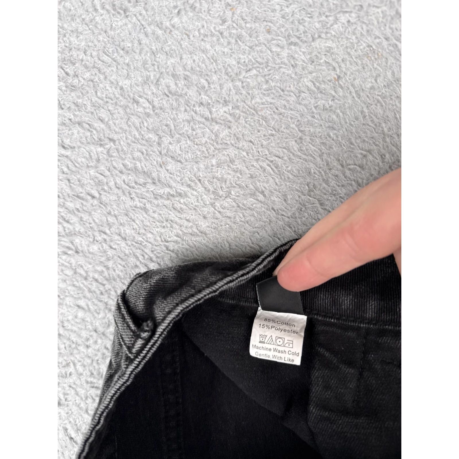 Shein Shein Jeans Womens XS Black High Rise Straight Leg Denim Pants 24x31 Stretch Mom Size 26" / US 2 / IT 38 - 7 Thumbnail