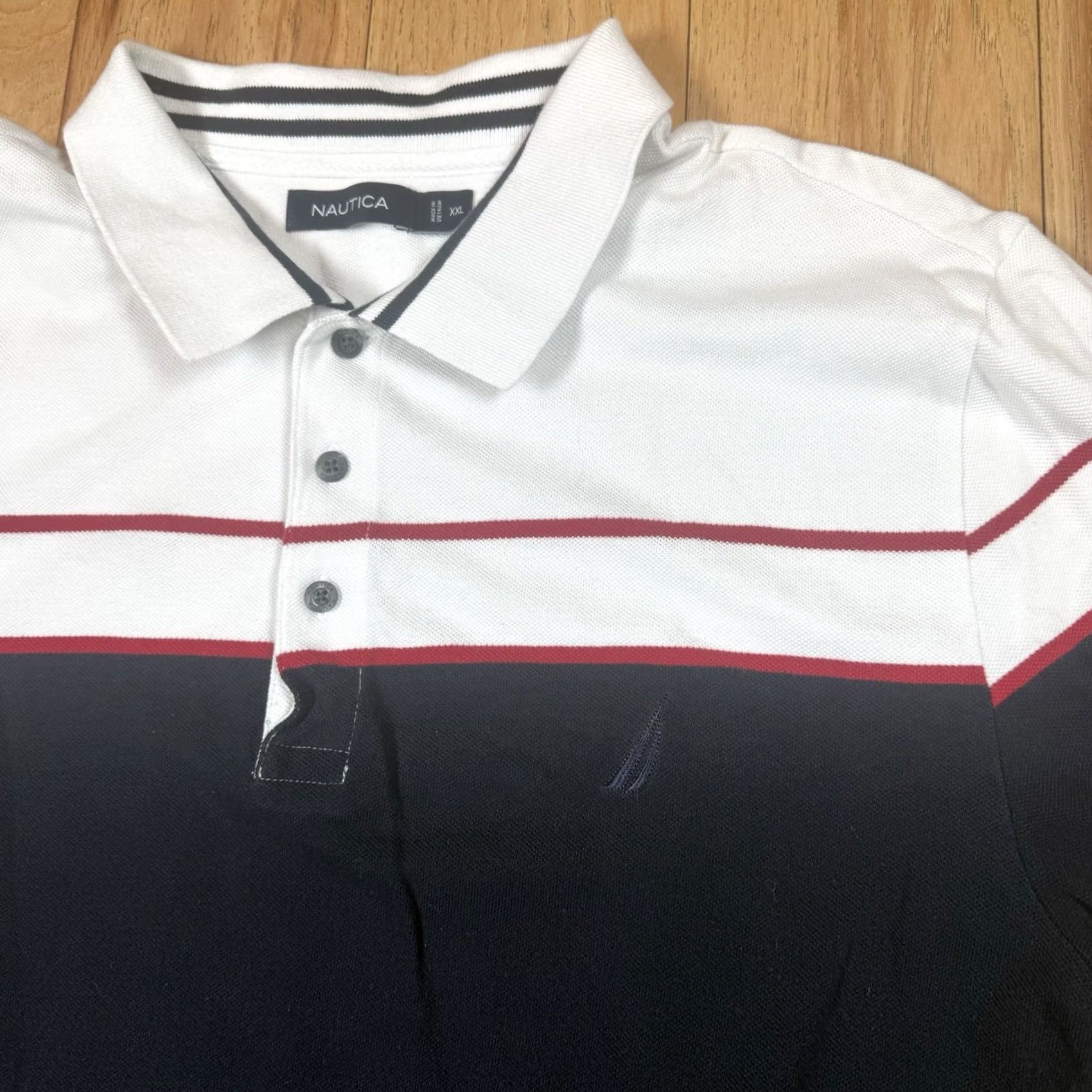 Nautica Nautica Polo Shirt Mens 2XL Blue Stripe Short Sleeve Dri Fit Polo Shirt Mens 2XL Blue Stripe Short Sleeve Striped Dri Fit Size US XXL / EU 58 / 5 - 4 Thumbnail