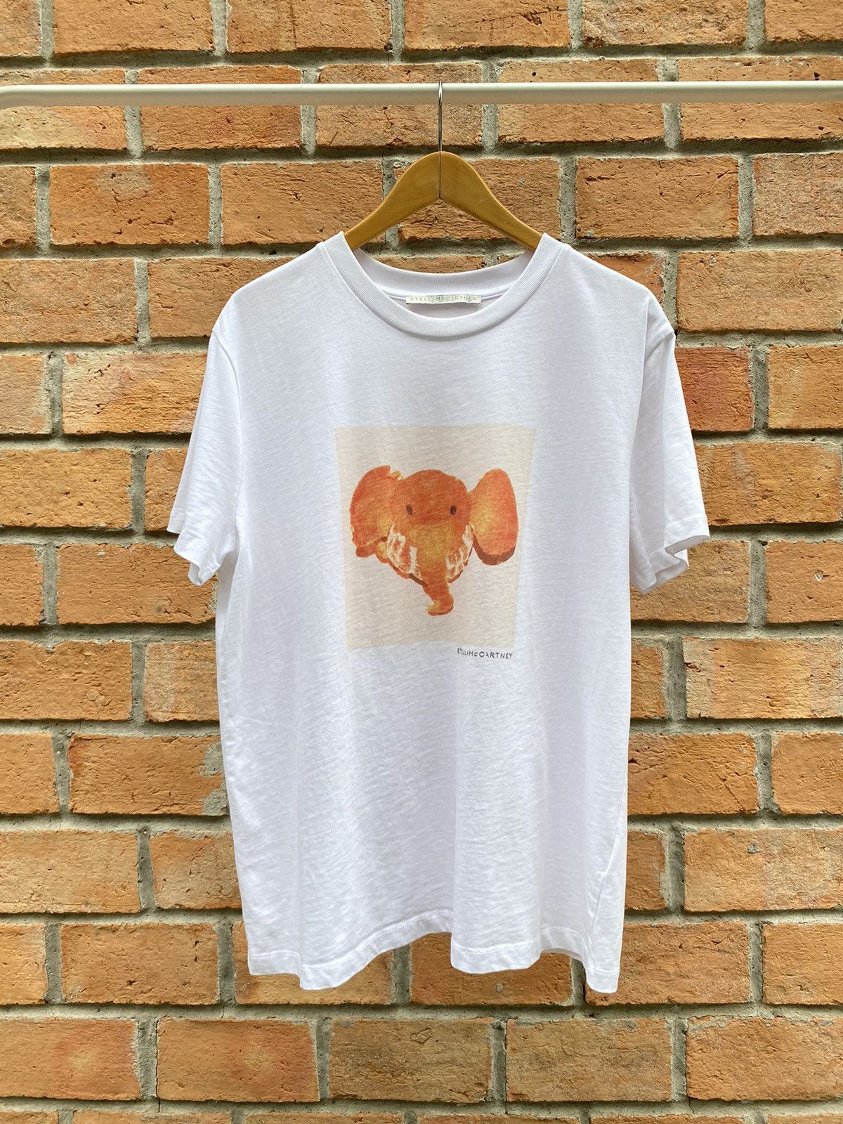 Stella McCartney STELL / MCCARTNEY White Shirt with Elephant Face Print Size US M / EU 48-50 / 2 - 11 Thumbnail