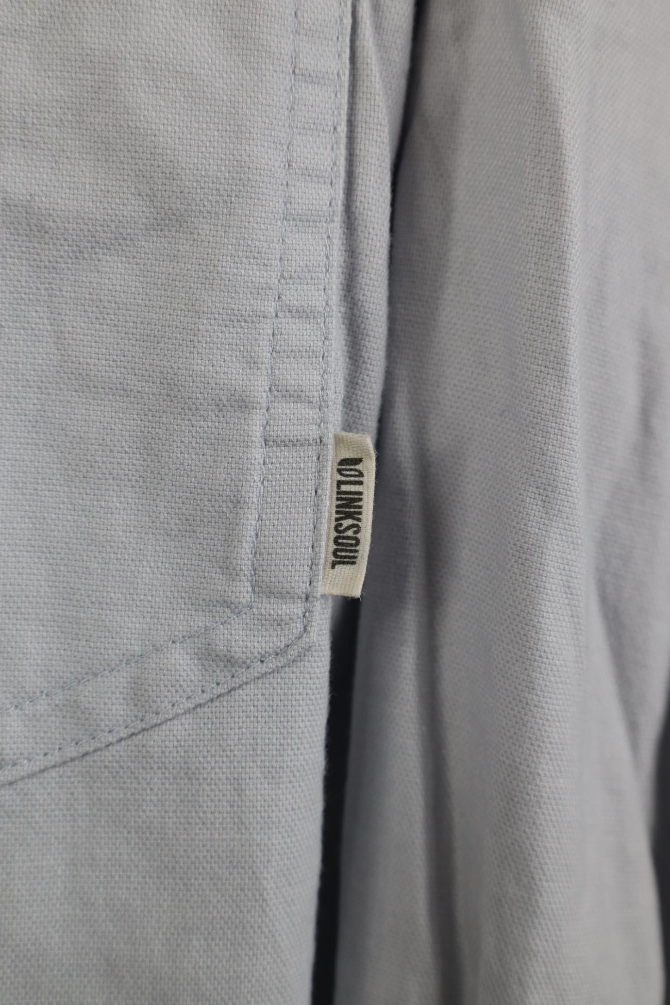 Vintage Linksoul Link Soul Collared Button Down Shirt Steel Blue Size US XL / EU 56 / 4 - 4 Thumbnail