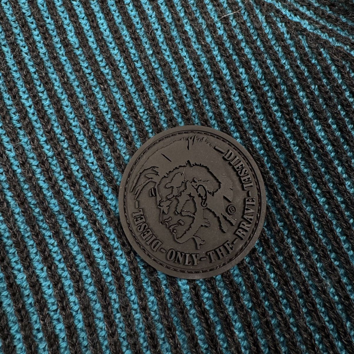 Diesel Diesel Ribbed Tight Knit Sweater Blue & Black Y2K Archive Size US L / EU 52-54 / 3 - 7 Thumbnail