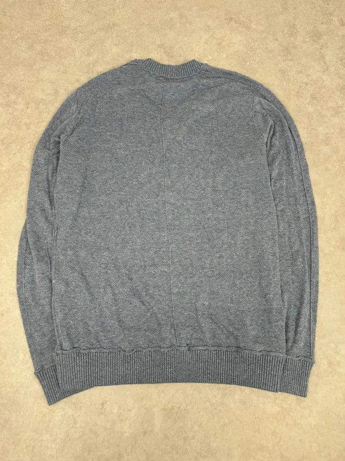 Dolce & Gabbana 2000s Dolce & Gabbana V Neck Irregular Grey Sweater Size US M / EU 48-50 / 2 - 5 Thumbnail