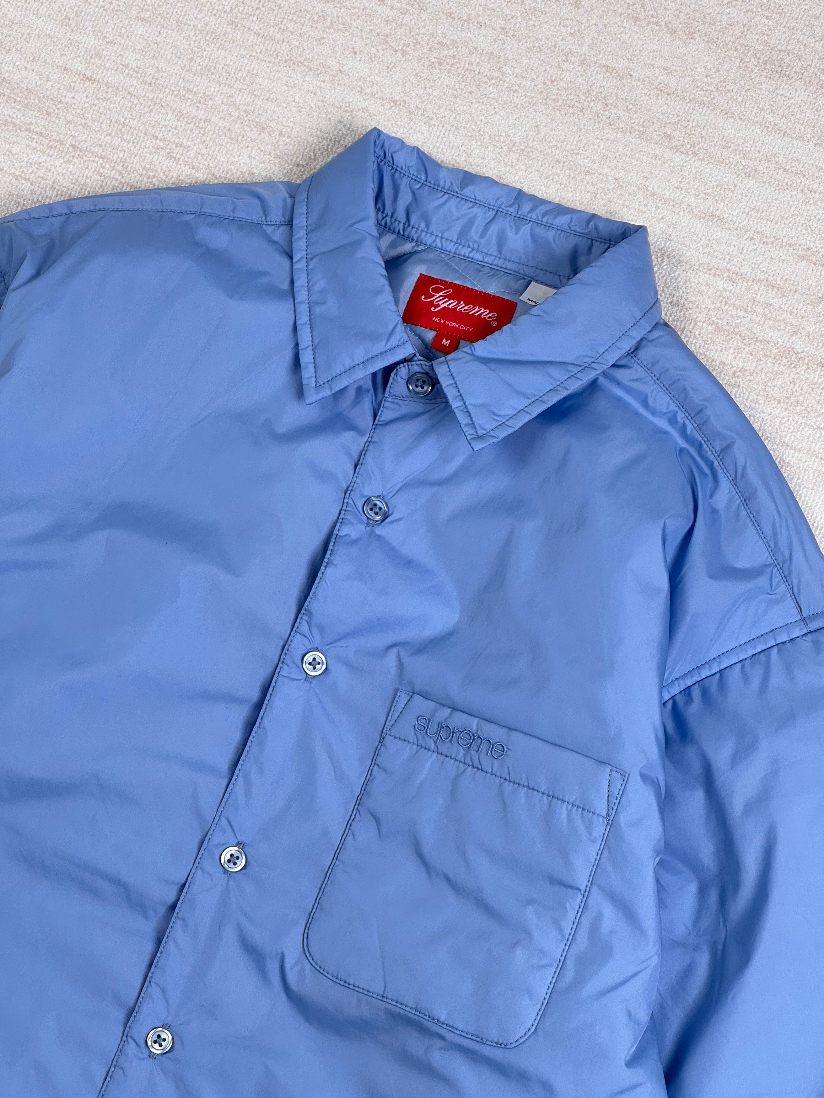 Supreme Unworn* Supreme Nylon Filled Shirt Size M Slate Blue Size US M / EU 48-50 / 2 - 4 Thumbnail