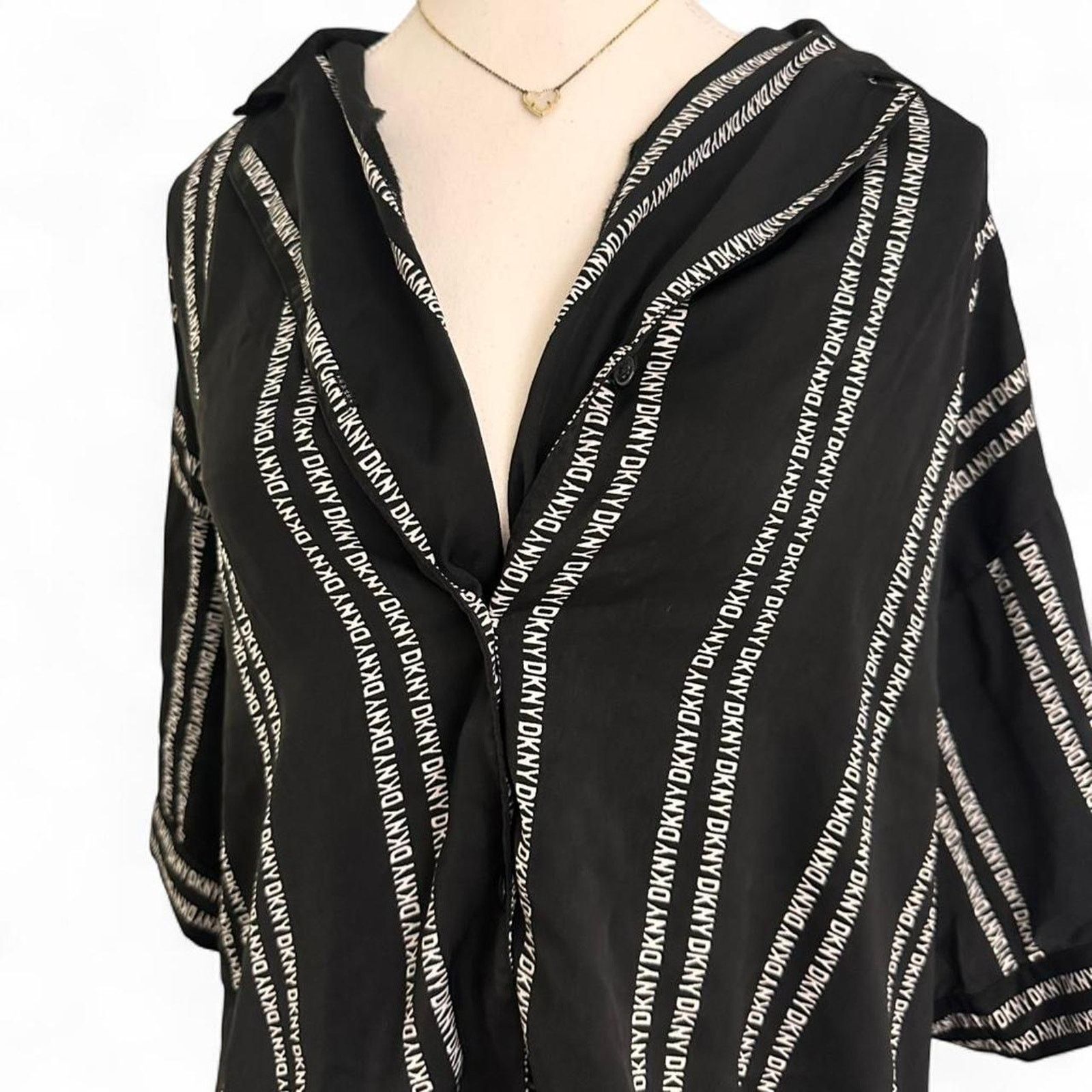 DKNY DKNY Vintage Collard OverSize Lightweight Size XL Women’s Size XL / US 12-14 / IT 48-50 - 3 Thumbnail