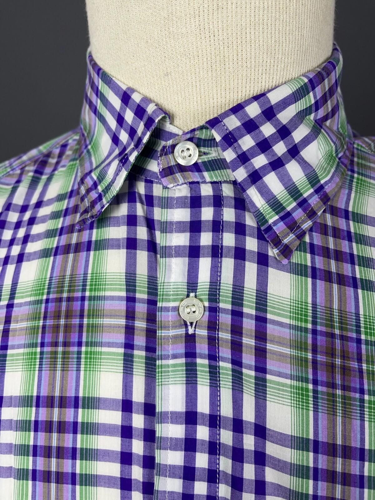Etro Etro Luxury Multicolor Check Italian Dress Shirt XL Size US XL / EU 56 / 4 - 4 Thumbnail