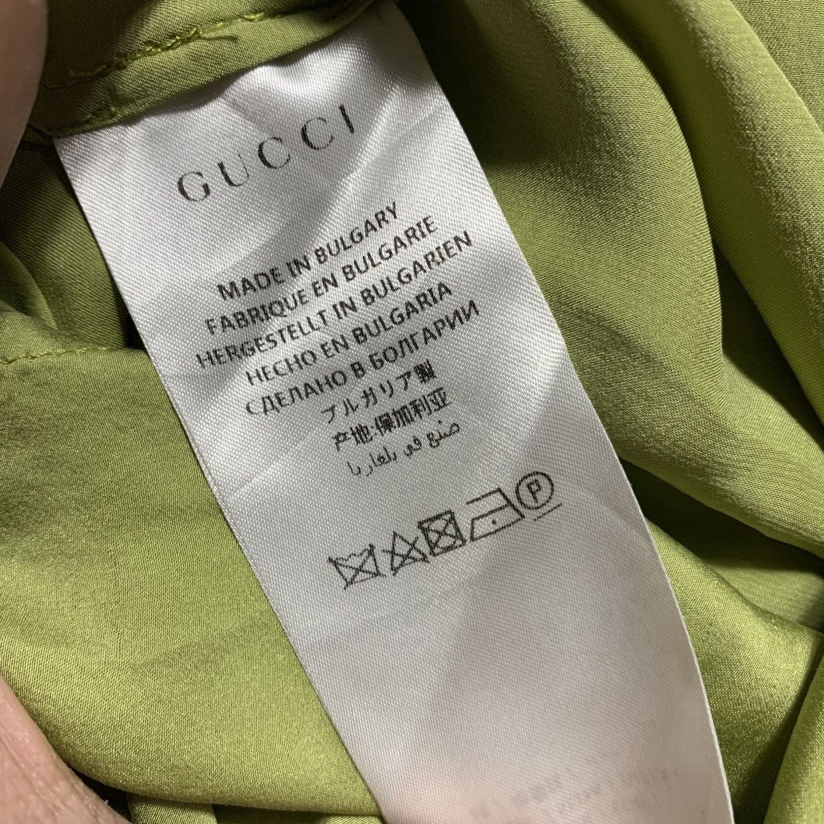 Gucci Gucci Green Tie Neck Long Sleeve Blouse Top Size M / US 6-8 / IT 42-44 - 9 Thumbnail