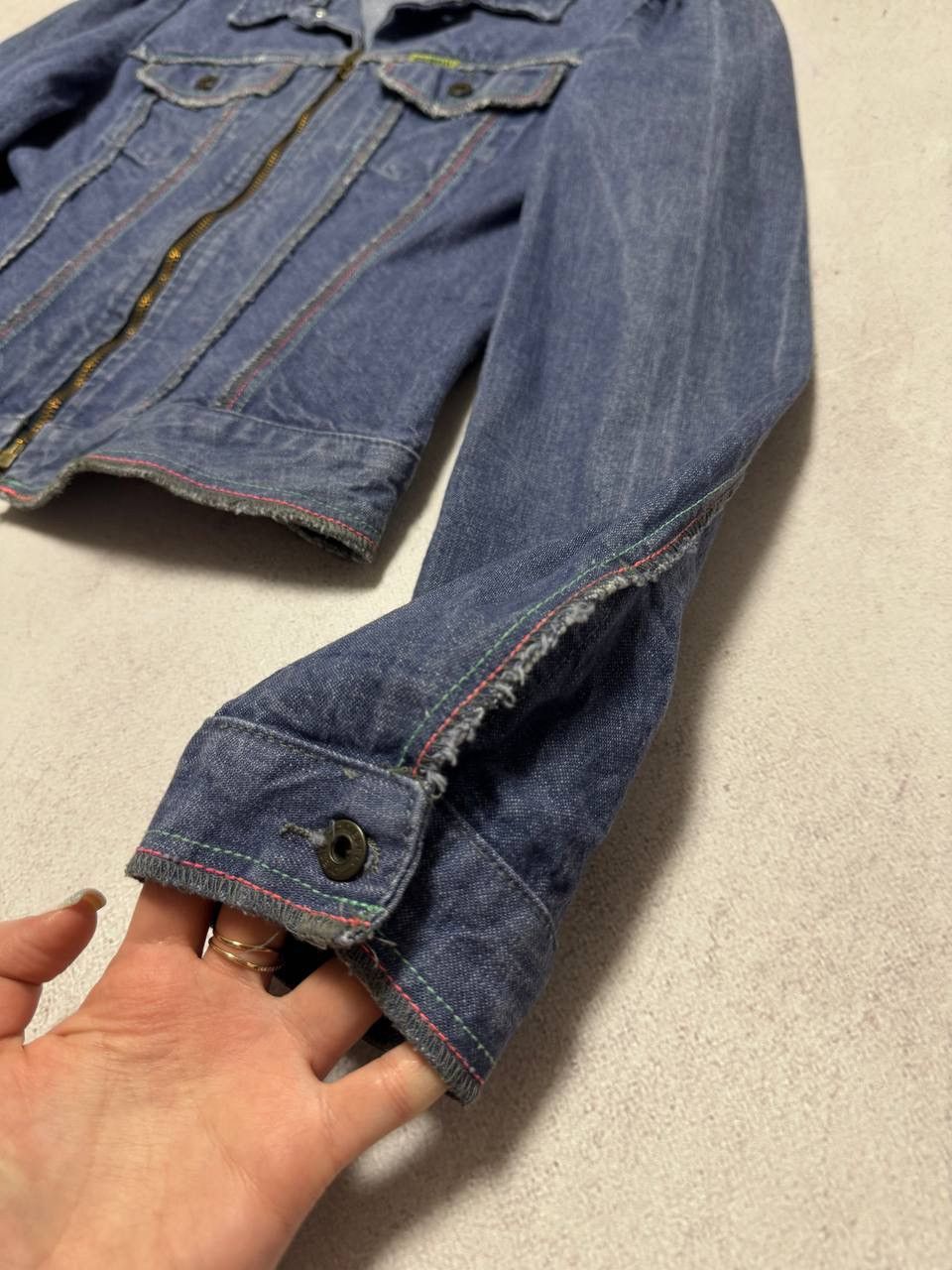 Diesel × Japanese Brand Vintage Diesel Denim Jacket Bomber Women Y2K 90s Size S / US 4 / IT 40 - 3 Thumbnail