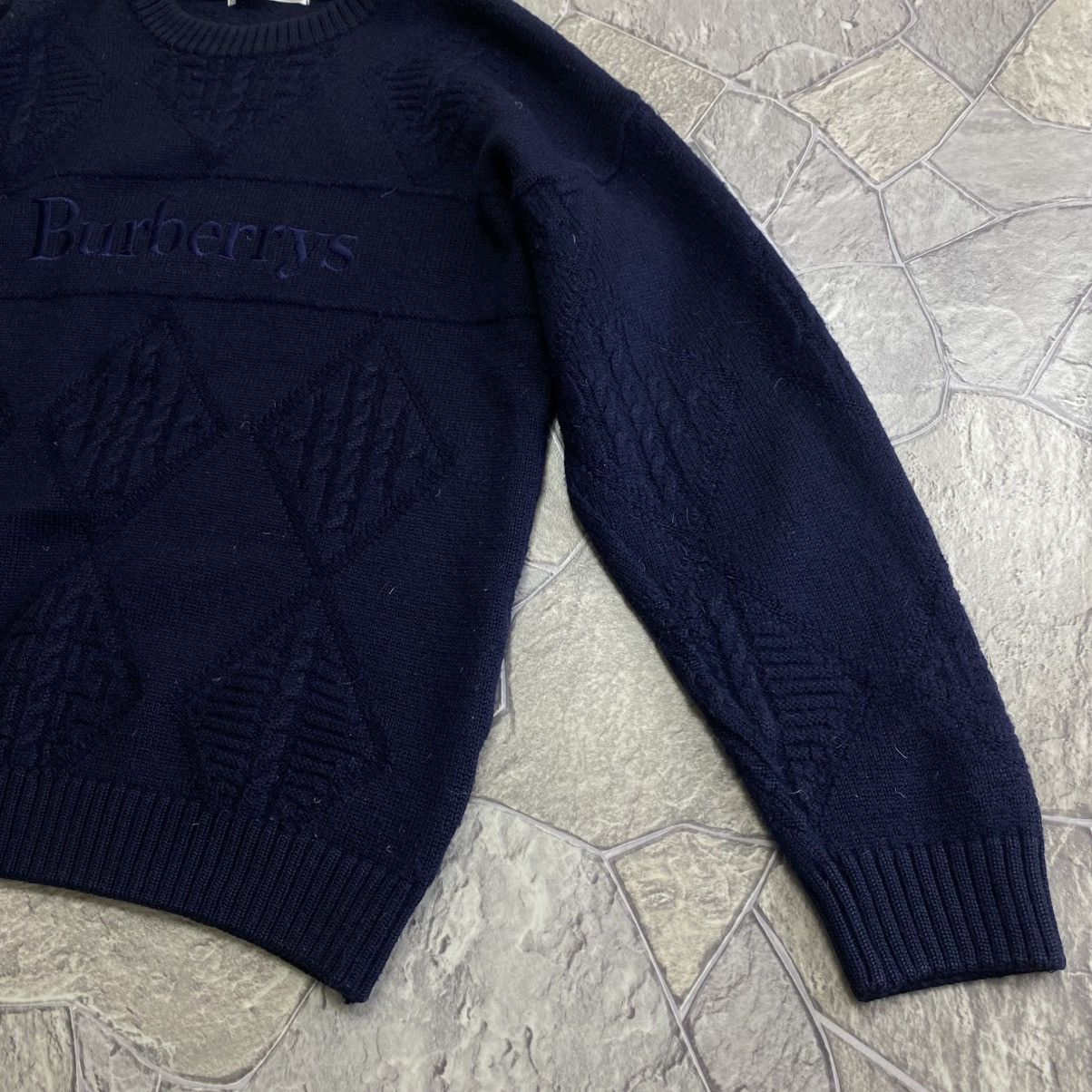 Burberry Burberry sweater big logo Blue Size US XL / EU 56 / 4 - 7 Thumbnail